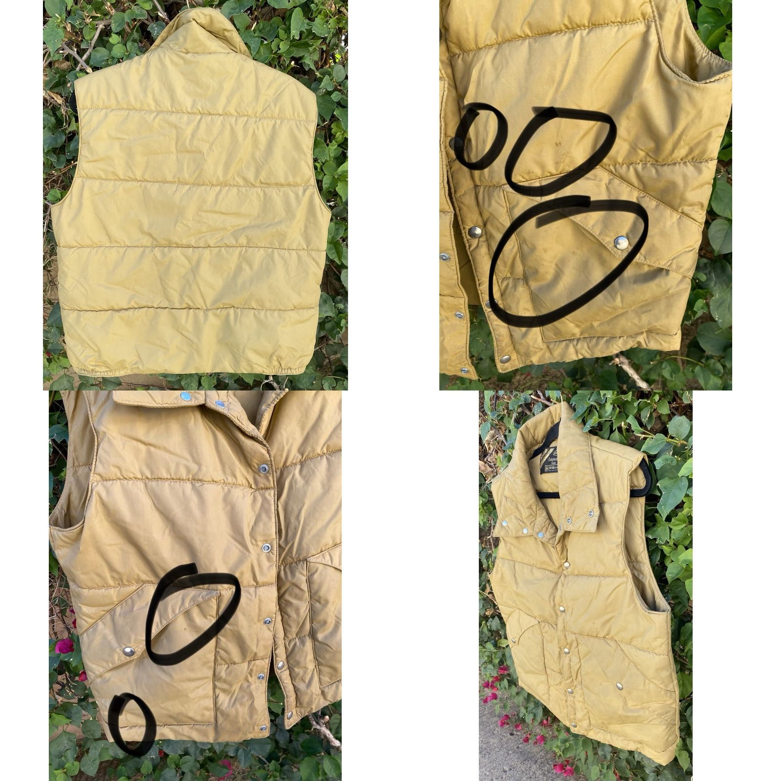 Sears VINTAGE Sears Best Puffer Vest Outdoor Quilted Workwear Beige L Mens 70s Reg Size US L / EU 52-54 / 3 - 10 Thumbnail