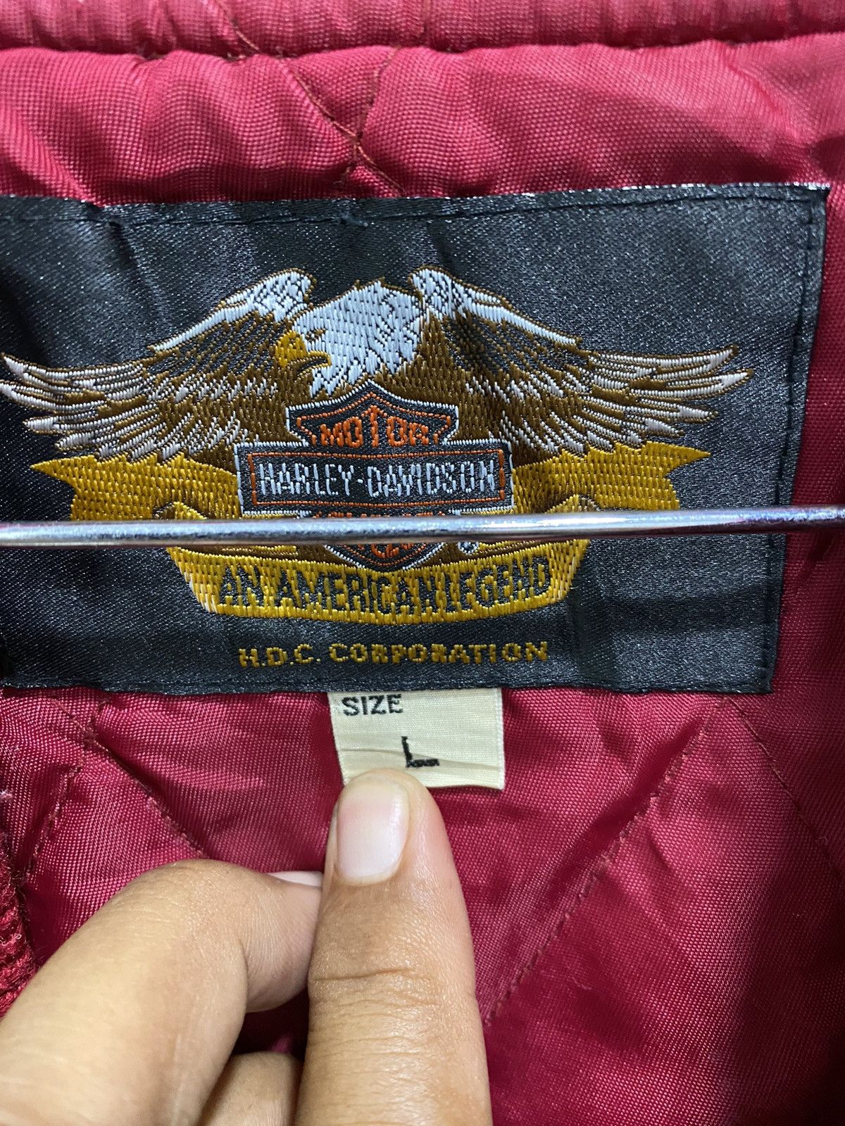 Harley Davidson VINTAGE HARLEY DAVIDSON JACKET SPELL OUT VARSITY STYLE Size US L / EU 52-54 / 3 - 6 Thumbnail