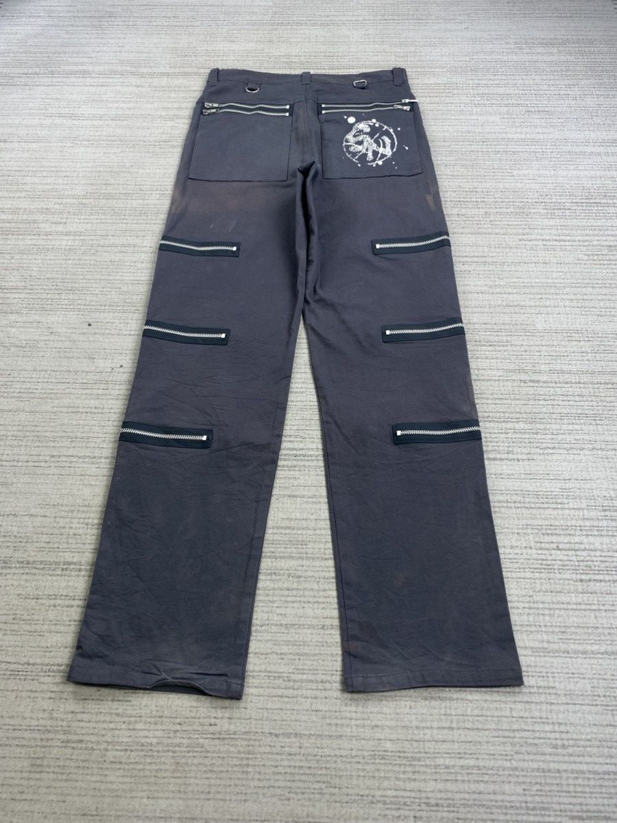 Japanese Brand Vintage Slash Number Punk Multizipper Bondage Pants Size US 31 - 1 Thumbnail