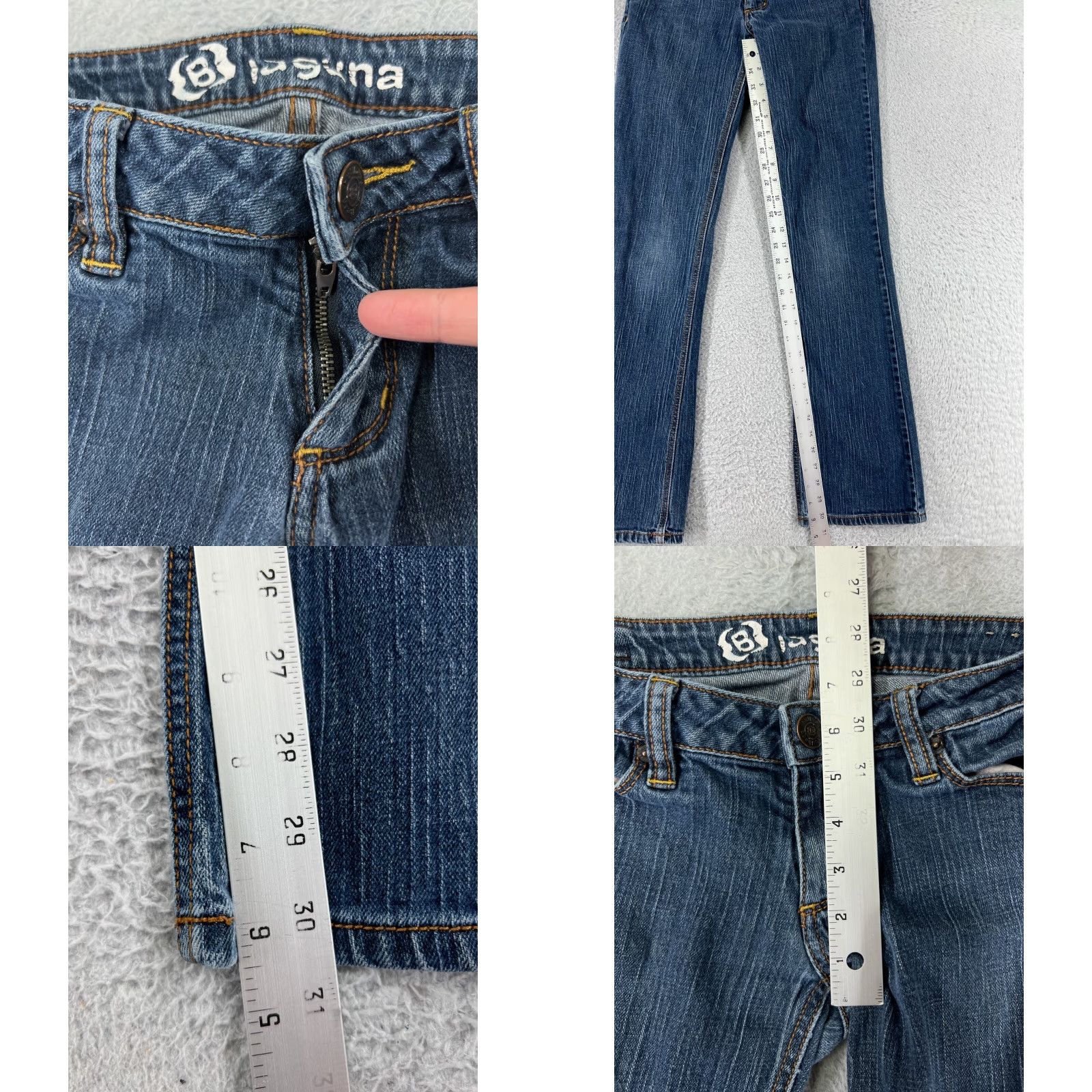 Vintage Bullhead Jeans 3 Blue Denim Laguna Bootcut Cotton Blend Low Rise 26x30 Womens Jeans Size 26" / US 2 / IT 38 - 8 Thumbnail