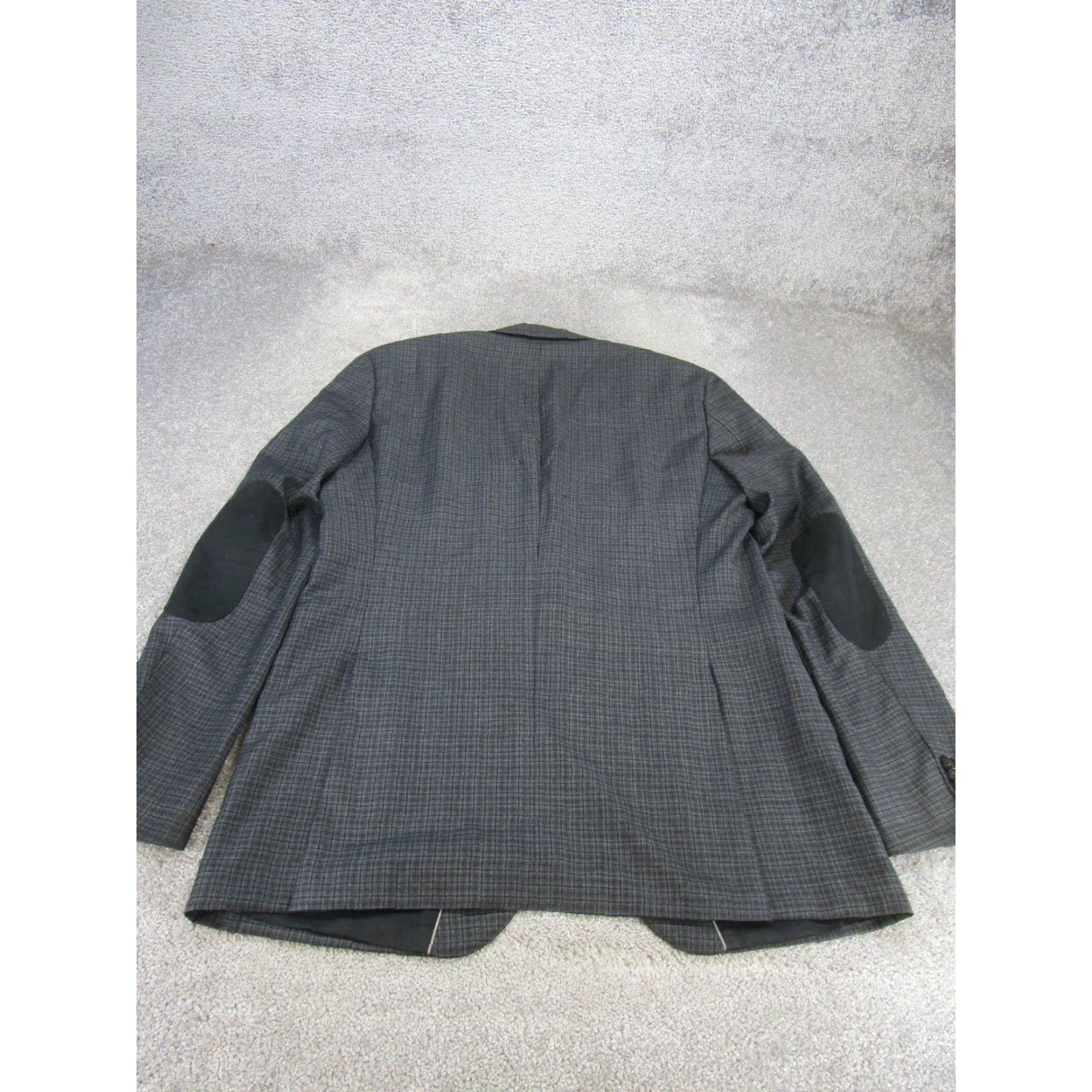 Hugo Boss Hugo Boss Blazer Mens 42 Long Gray Wool Plaid Knit Jacket Coat 2 Piece Men Size 42 Gray Mens Size 42R - 3 Thumbnail