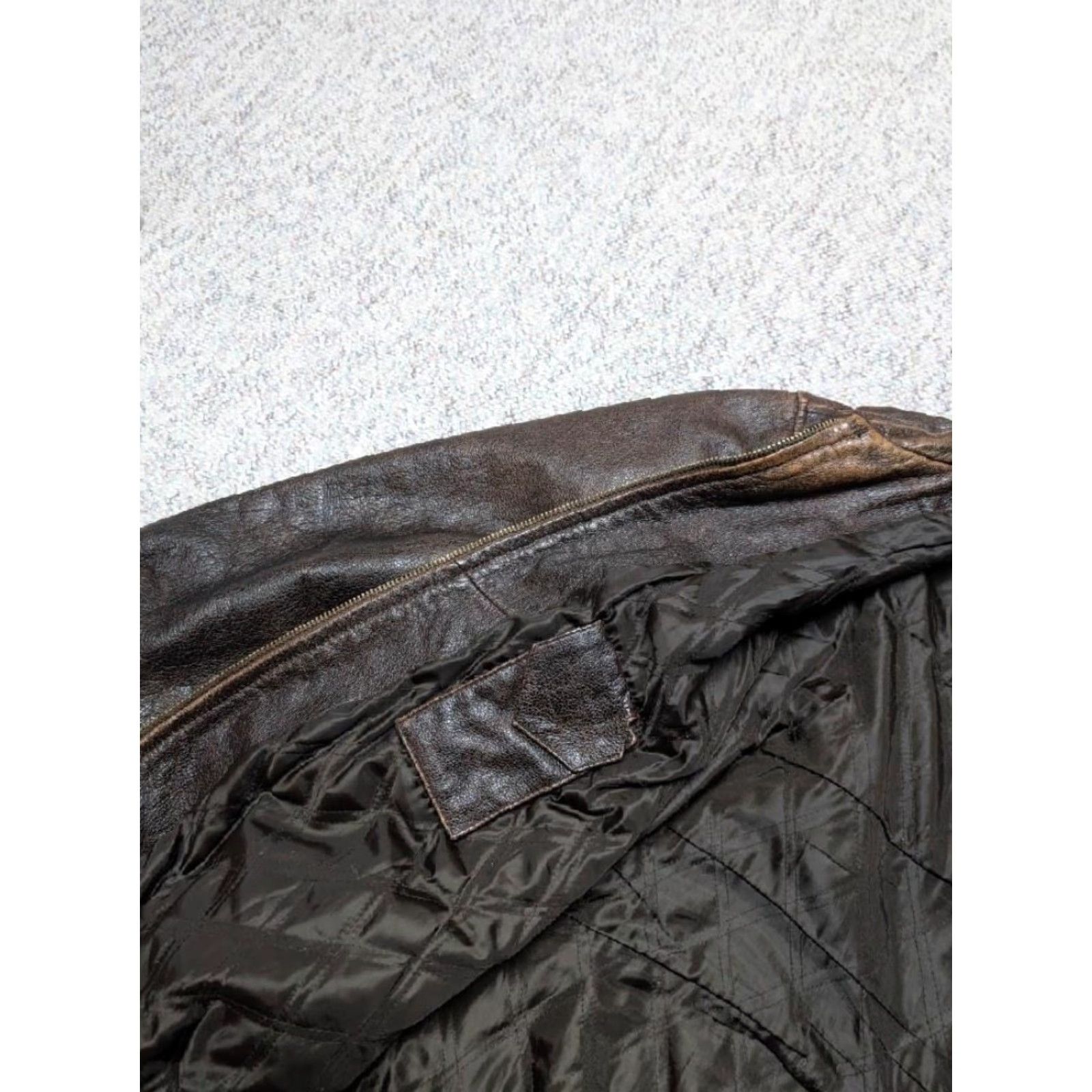 Vintage VINTAGE leather jacket Bomber Jacket 2XL Mens brown 48-50 PATINA distressed 1990s mad max motorcycle jacket Size US XXL / EU 58 / 5 - 4 Thumbnail