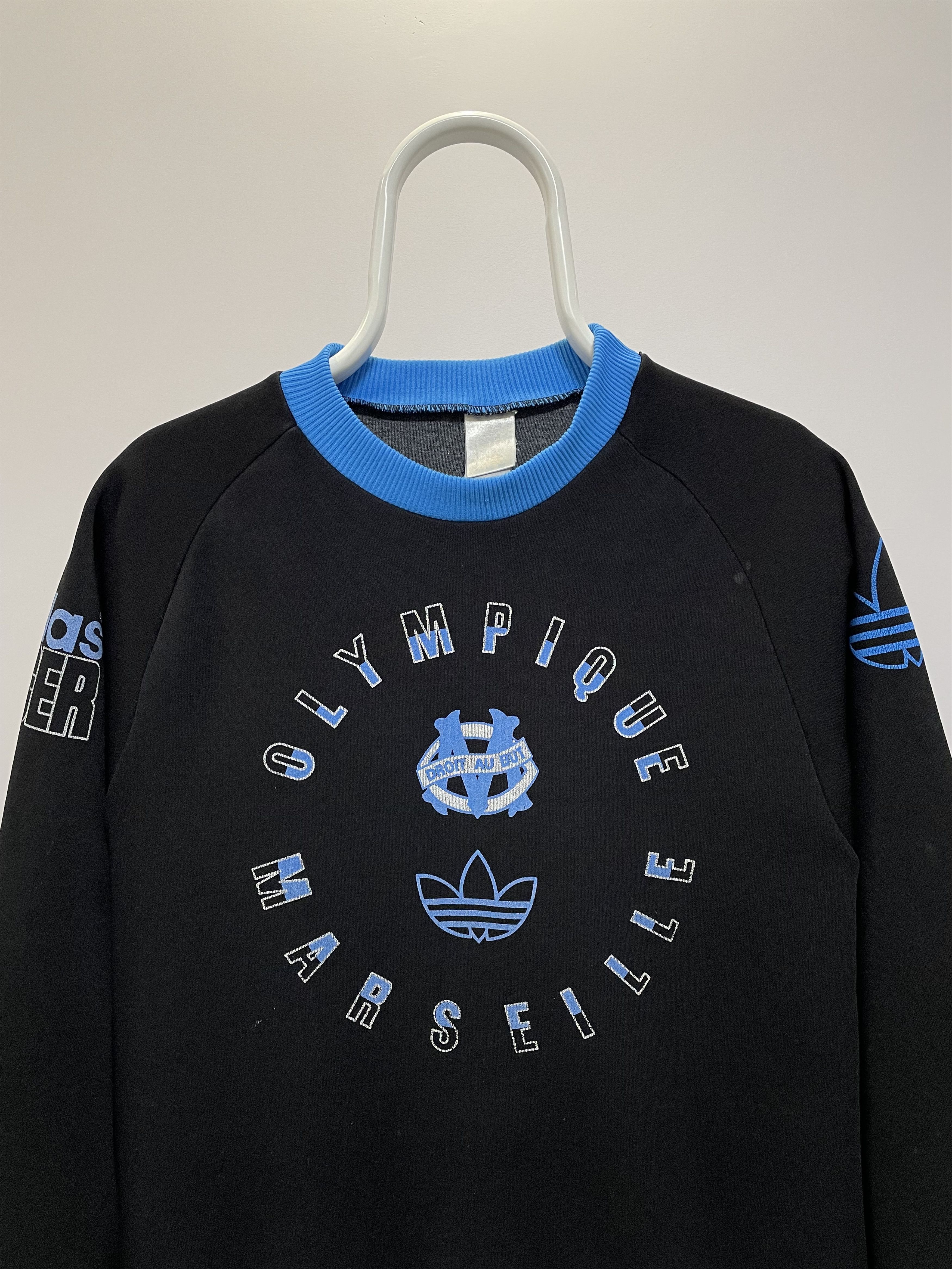Adidas ADIDAS OLYMPIQUE MARSEILLE Vintage Sweatshirt 90s Soccer FC Size US S / EU 44-46 / 1 - 5 Thumbnail