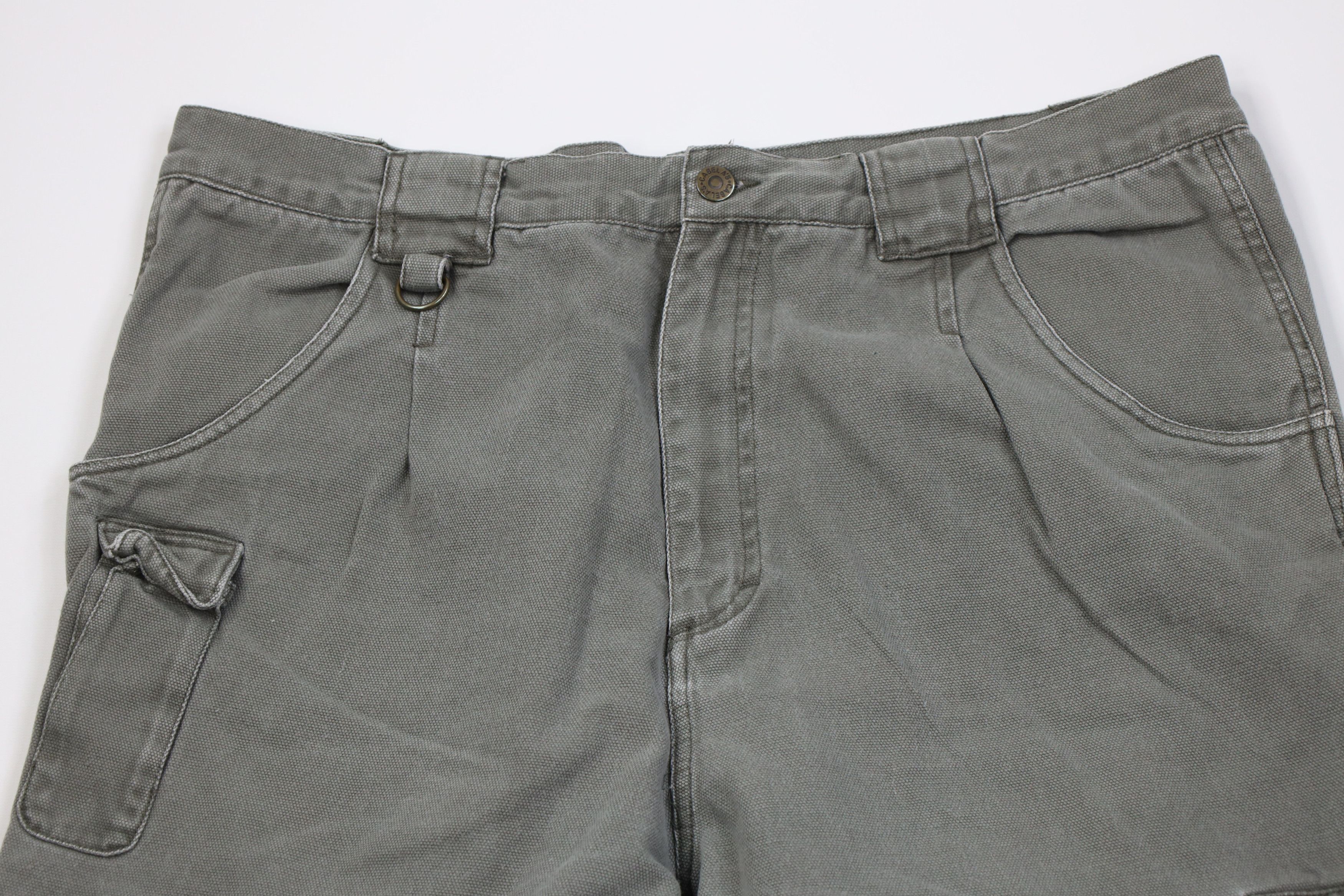Cabelas Vintage 90s Cabelas Heavy Canvas Wide Leg Cargo Pants Green Size US 38 / EU 54 - 2 Thumbnail