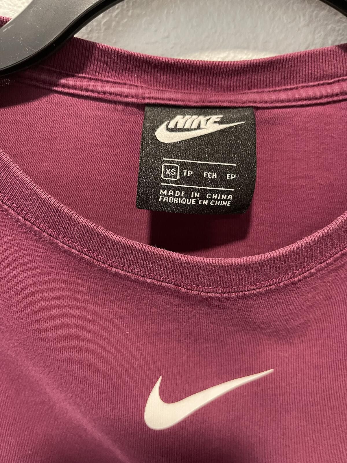 Nike Nike Long Sleeve Shirt Burgundy XS Size XS / US 0-2 / IT 36-38 - 2 Thumbnail