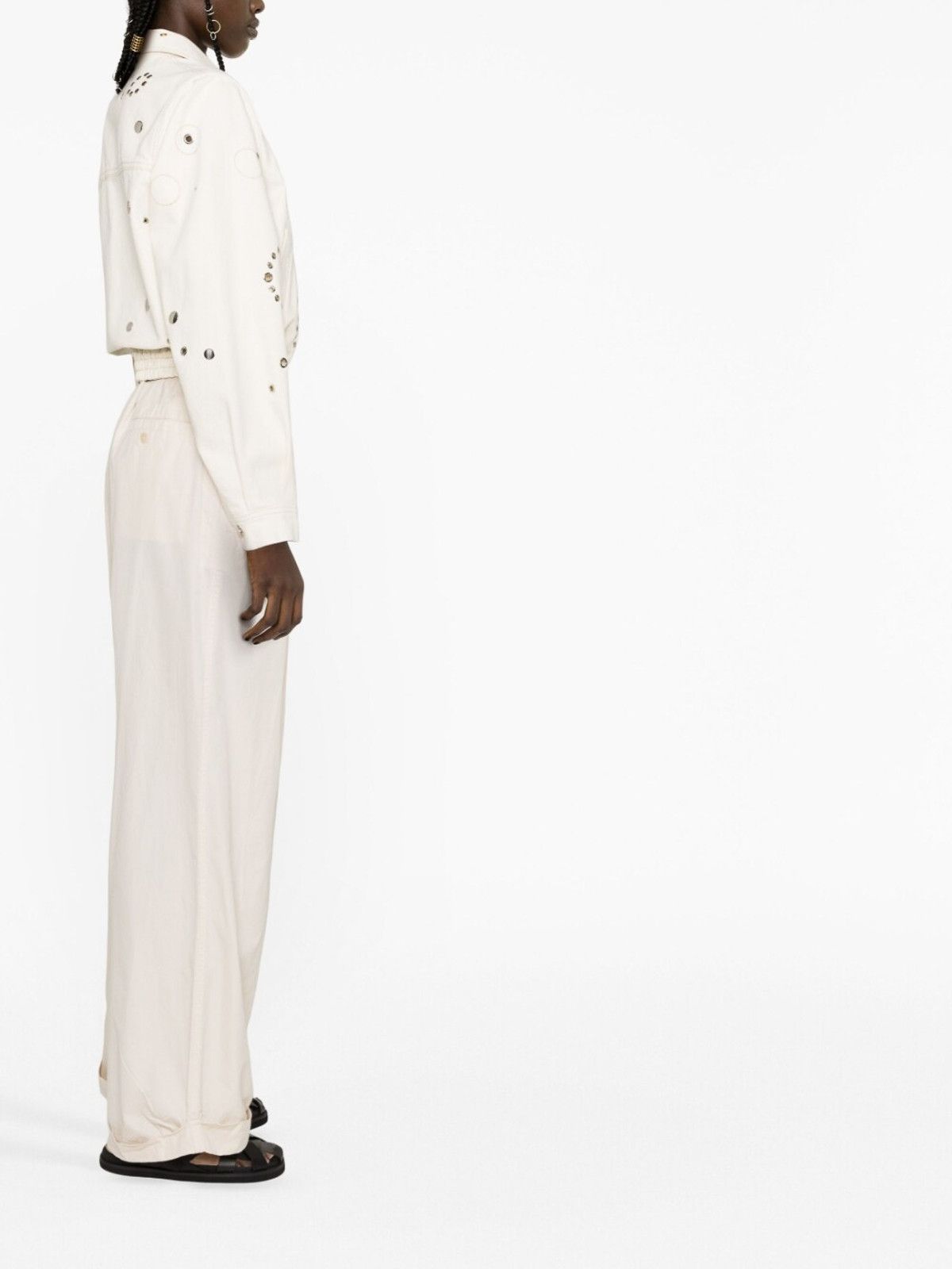 Chloe o1loc1c0625 Boxy Jacket in Iconic Milk Size L / US 10 / IT 46 - 4 Thumbnail