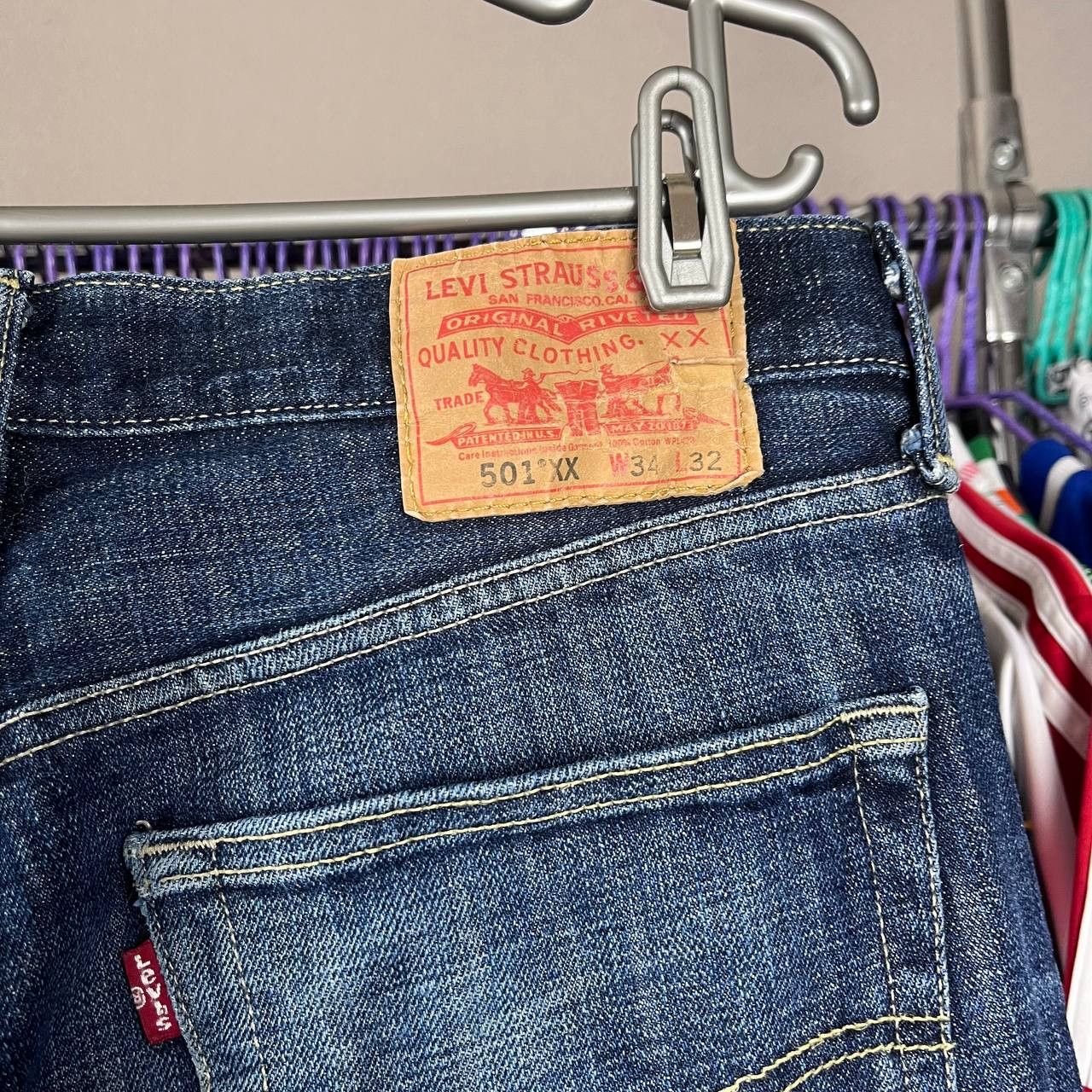Levi's Levis 501xx Faded Distressed Denim Pants Made in Mexico Size US 34 / EU 50 - 3 Thumbnail