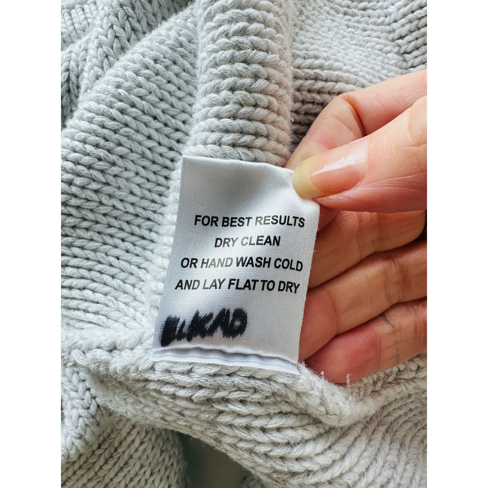 Other Stitches & Stripes Light Gray Crew Distressed Back Sweater Size XL / US 12-14 / IT 48-50 - 11 Thumbnail