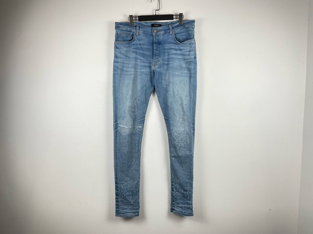 Amiri Amiri Shotgun Ripped Skinny Jeans Size US 36 / EU 52 - 6 Thumbnail