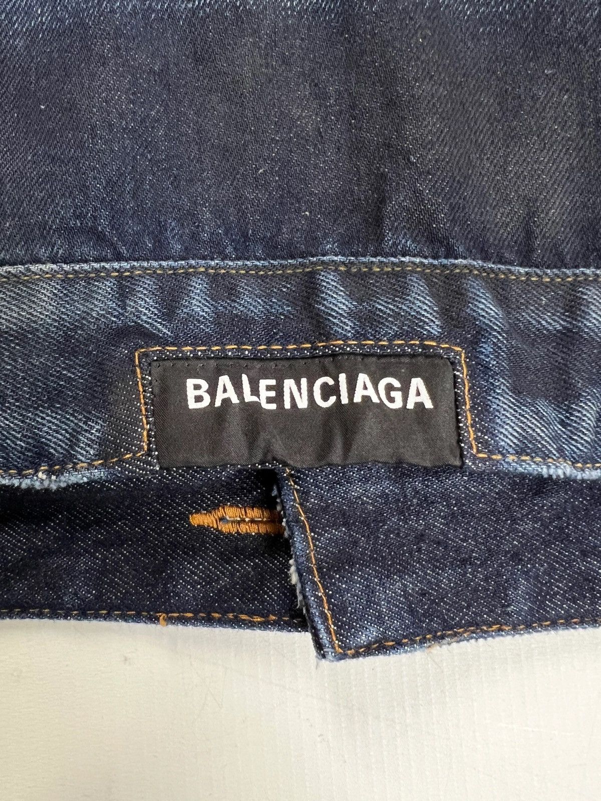 Balenciaga BALENCIAGA DIRTY BLUE SWING DENIM JEANS JACKET SZ:38 Size US M / EU 48-50 / 2 - 5 Thumbnail