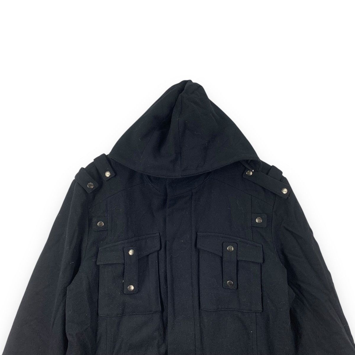 Japanese Brand Vintage BIGLIDUE JAPAN Hooded Military Style Jacket Utility Size L / US 10 / IT 46 - 2 Thumbnail