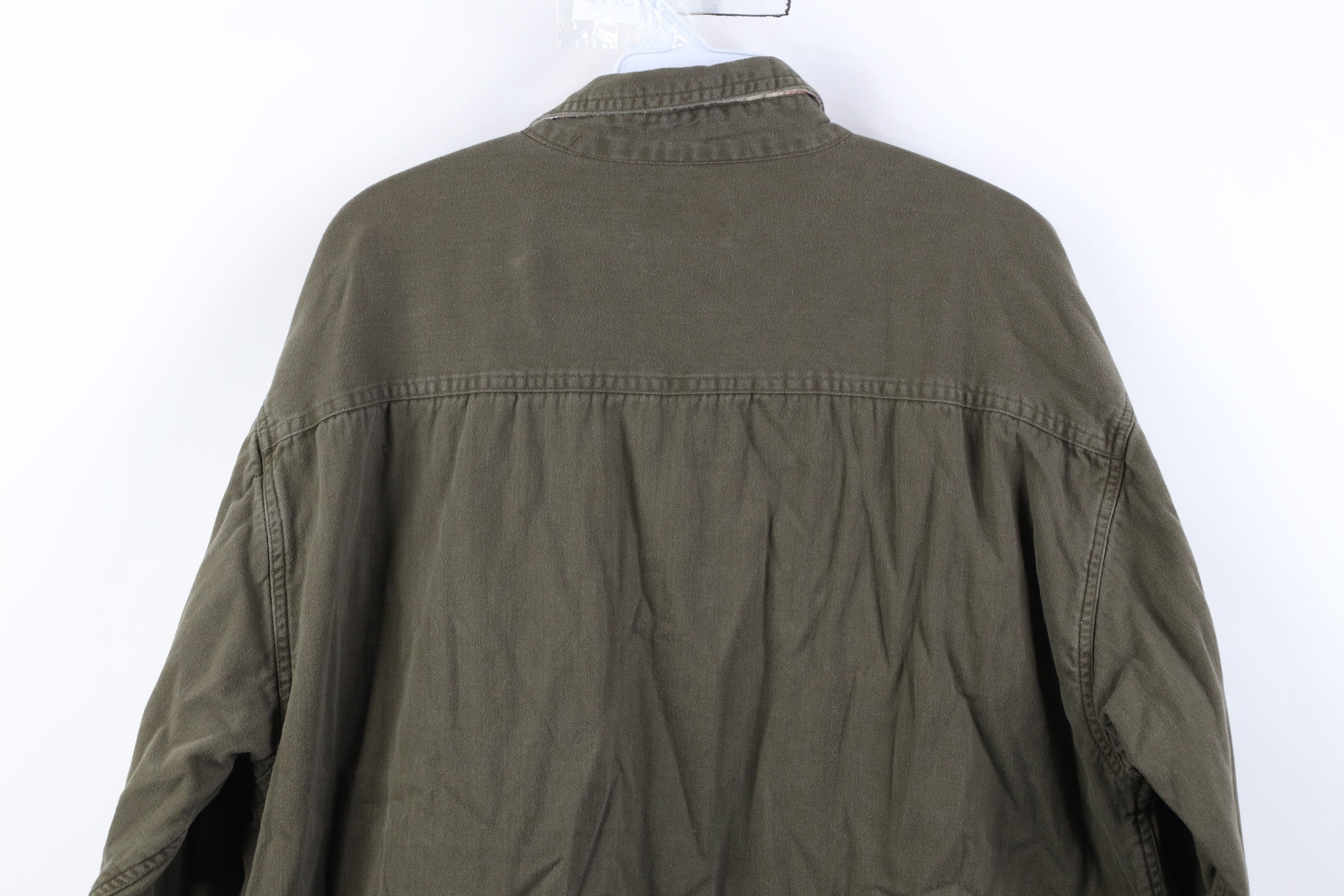 Vintage Vintage 90s Streetwear Lined Twill Button Shirt Jacket Jac Size US XL / EU 56 / 4 - 15 Thumbnail