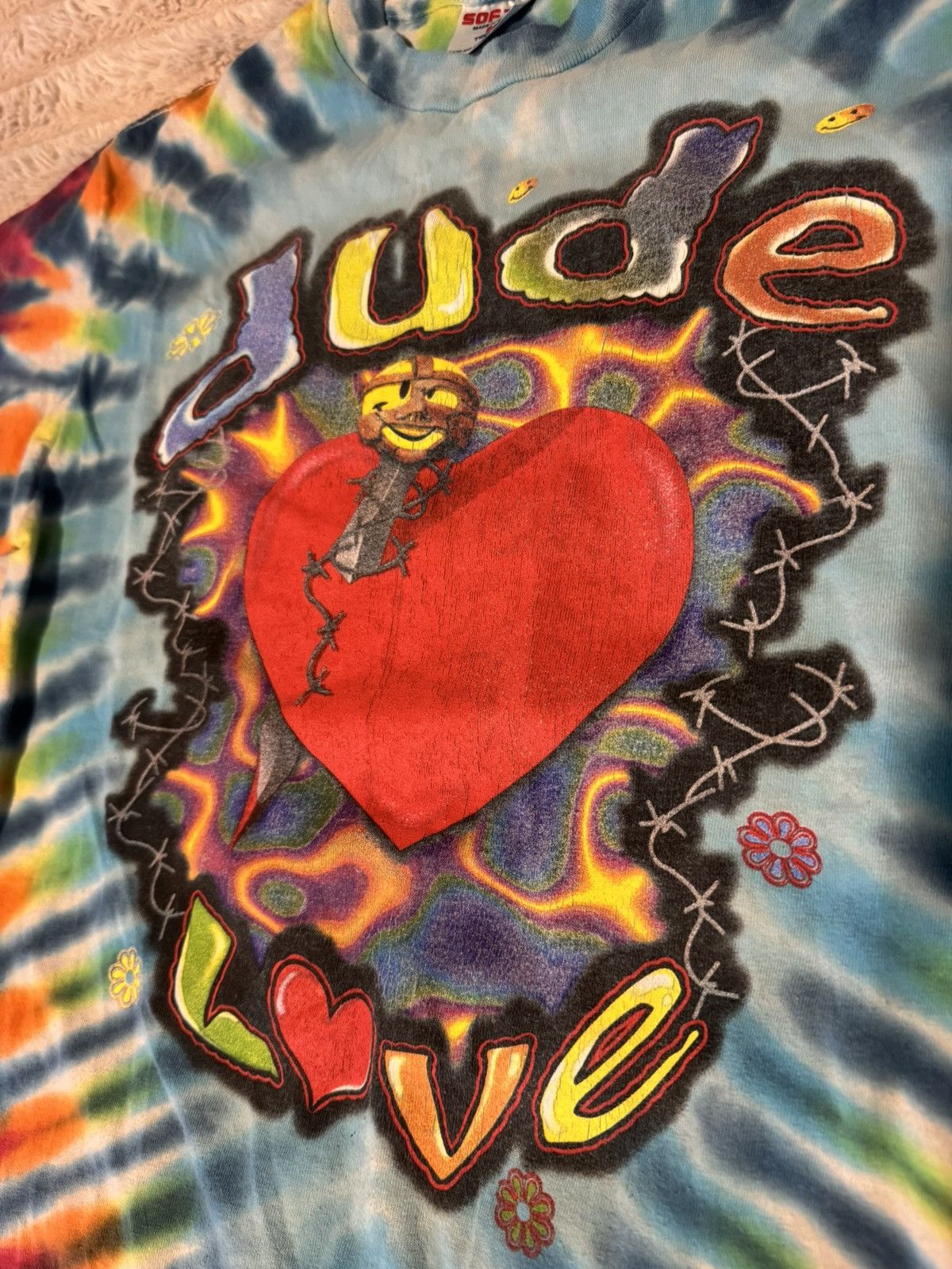 WWF 1997 RARE vintage DUDE LOVE ❤️‍🔥 MANKIND wrestling tee tie-dye Size US M / EU 48-50 / 2 - 11 Thumbnail