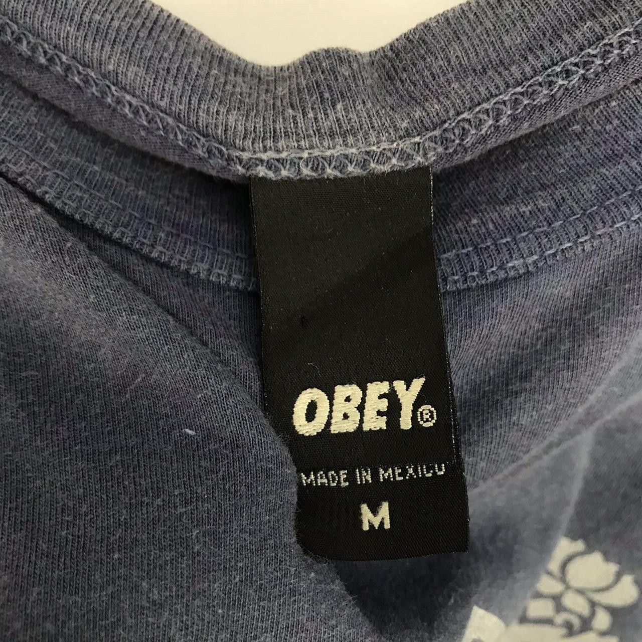 Vintage Vintage OBEY Big Logo Navy Blue Tee M Size Size US M / EU 48-50 / 2 - 4 Thumbnail
