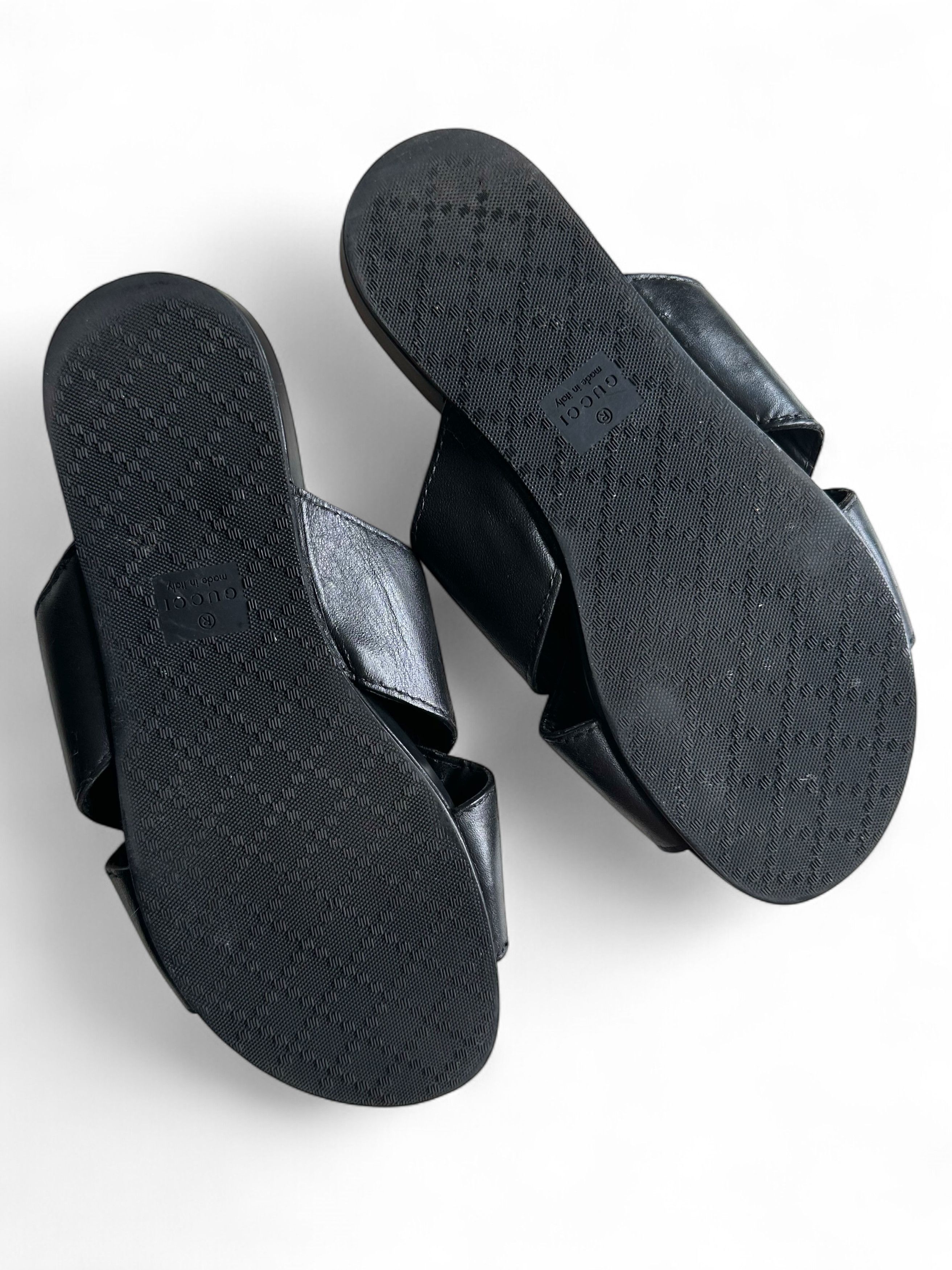Gucci Gucci GG Pattern Black Leather Mules Sandals IT38 Size US 8 / IT 38 - 4 Thumbnail