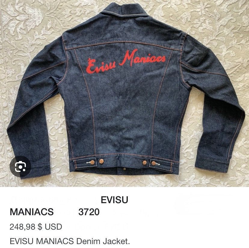 Evisu Evisu Maniacs Embroidered Logo Heritage Denim Jeans Jacket Size L / US 10 / IT 46 - 25 Thumbnail