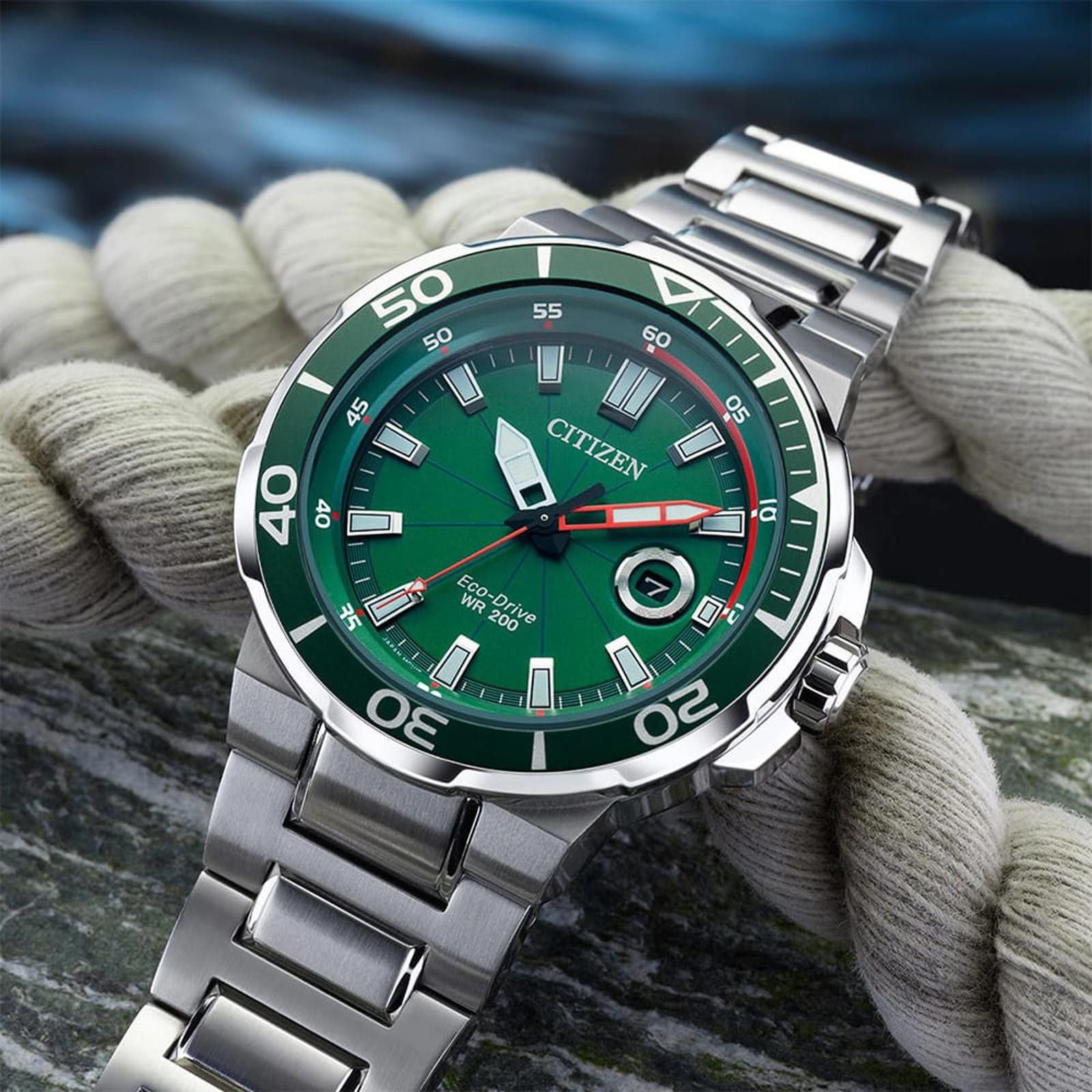 Citizen Citizen Eco-Drive Endeavor Green Dial Stainless Steel AW1428 Size ONE SIZE - 3 Thumbnail