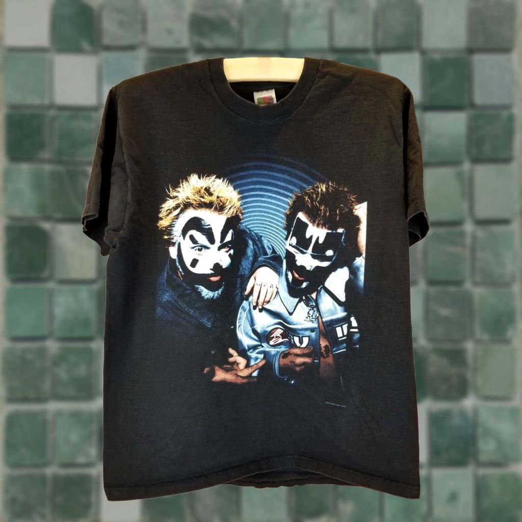 Fruit Of The Loom VINTAGE 2000 INSANE CLOWN POSSE 2 SIDE PRINT BLACK COTTON T-SHIRT SZ LARGE Size US L / EU 52-54 / 3 - 1 Thumbnail