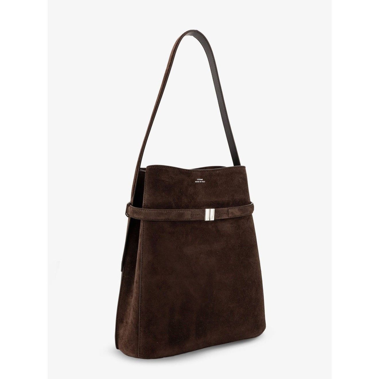 Toteme TOTEME Brown Suede Belted Bucket Bag New Size ONE SIZE - 2 Thumbnail