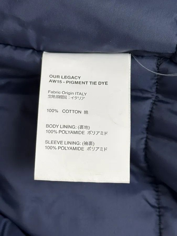 Our Legacy Our Legacy Dyed Blue Eroded Bomber Jacket Size US M / EU 48-50 / 2 - 12 Thumbnail