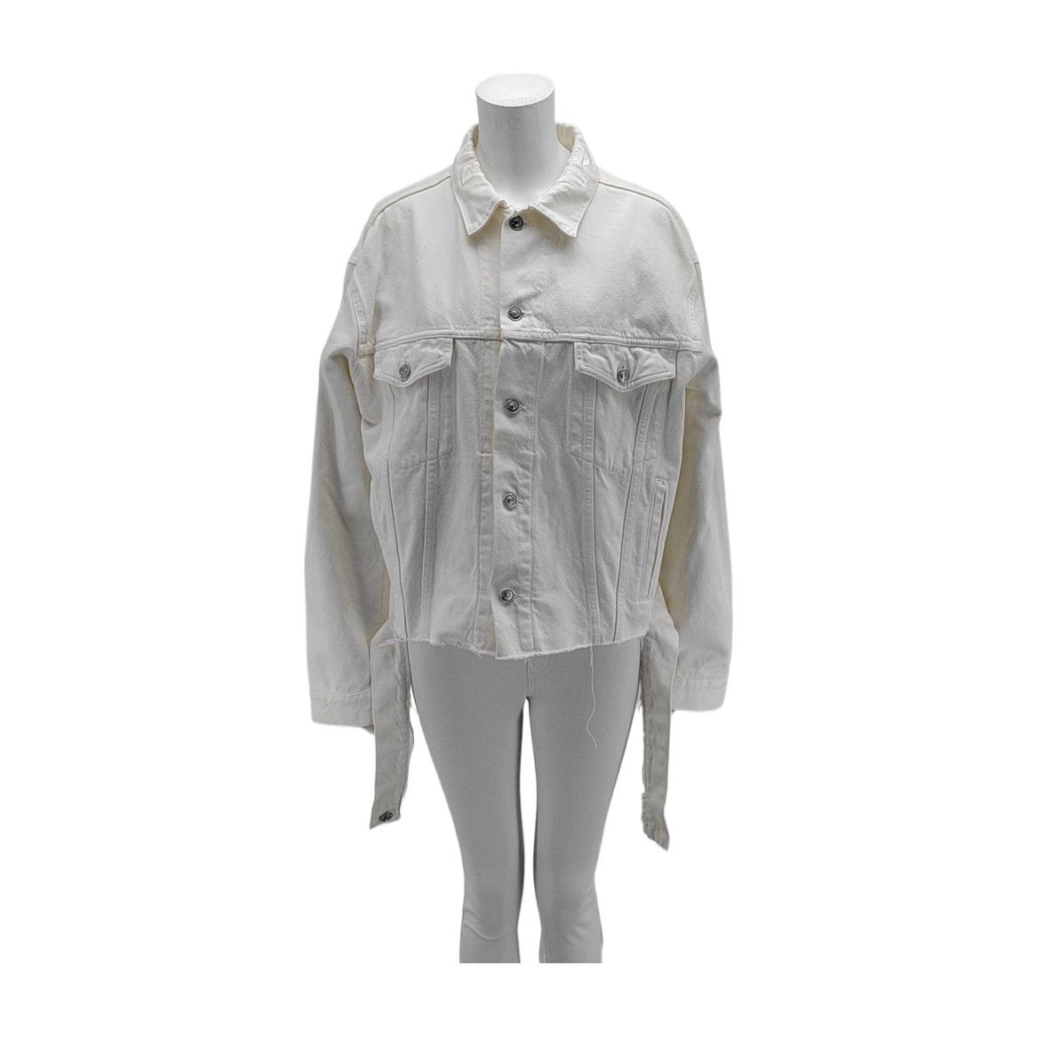 Balenciaga Balenciaga White Denim Jacket Size 34 Size XXS / US 00 / IT 34 - 1 Thumbnail