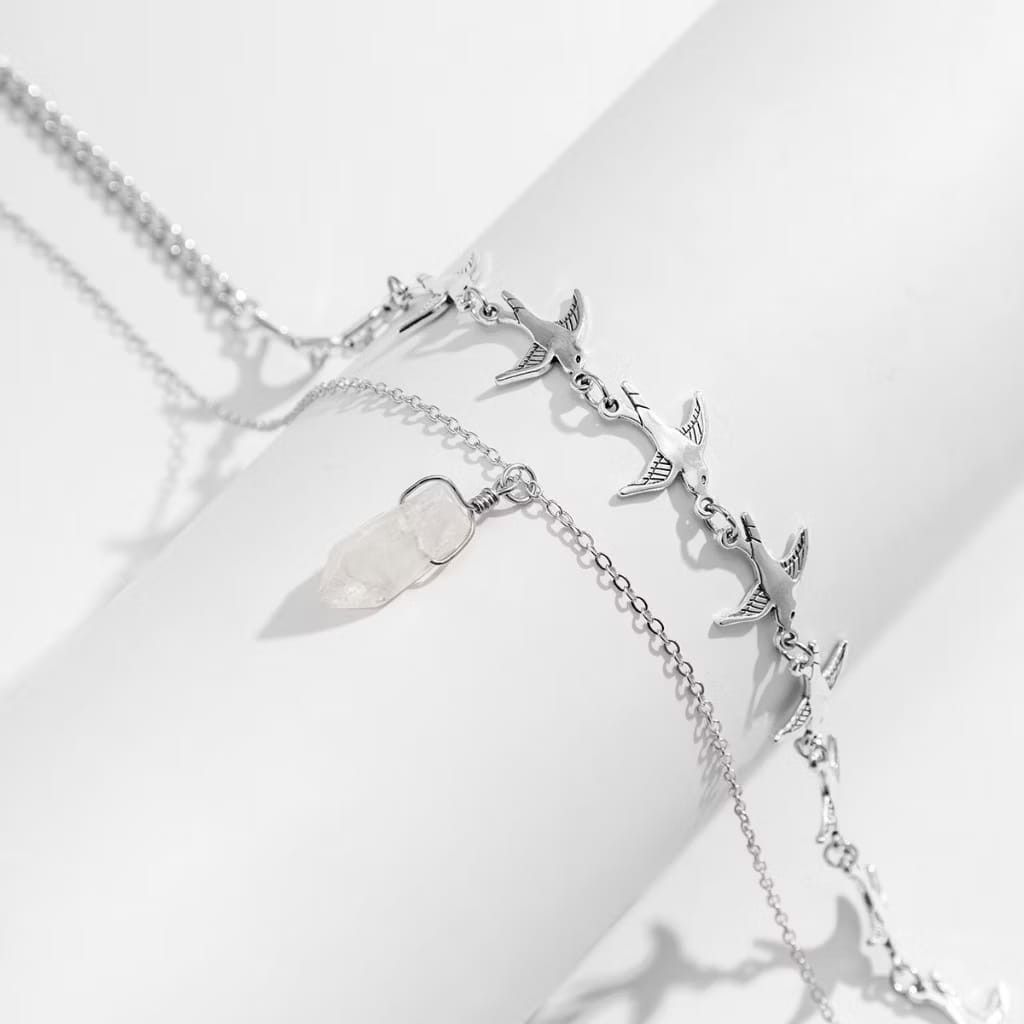 Jewelry Volux Double Layer Titanium Necklace Size ONE SIZE - 5 Thumbnail