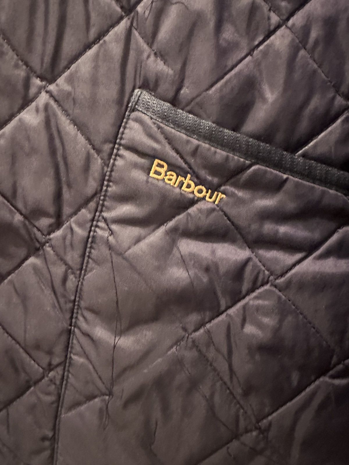 Barbour × Vintage Navy Blue Quilted Light Jacket Size US L / EU 52-54 / 3 - 3 Thumbnail