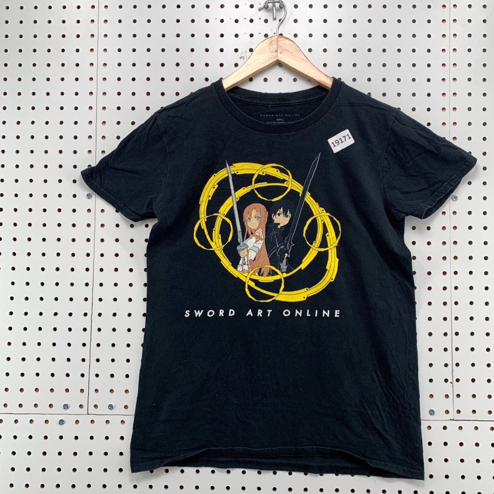 Vintage Sword Art Online Shirt Anime Tee Black Adult Small Cartoon Short Sleeve 18x25 Size US S / EU 44-46 / 1 - 5 Thumbnail
