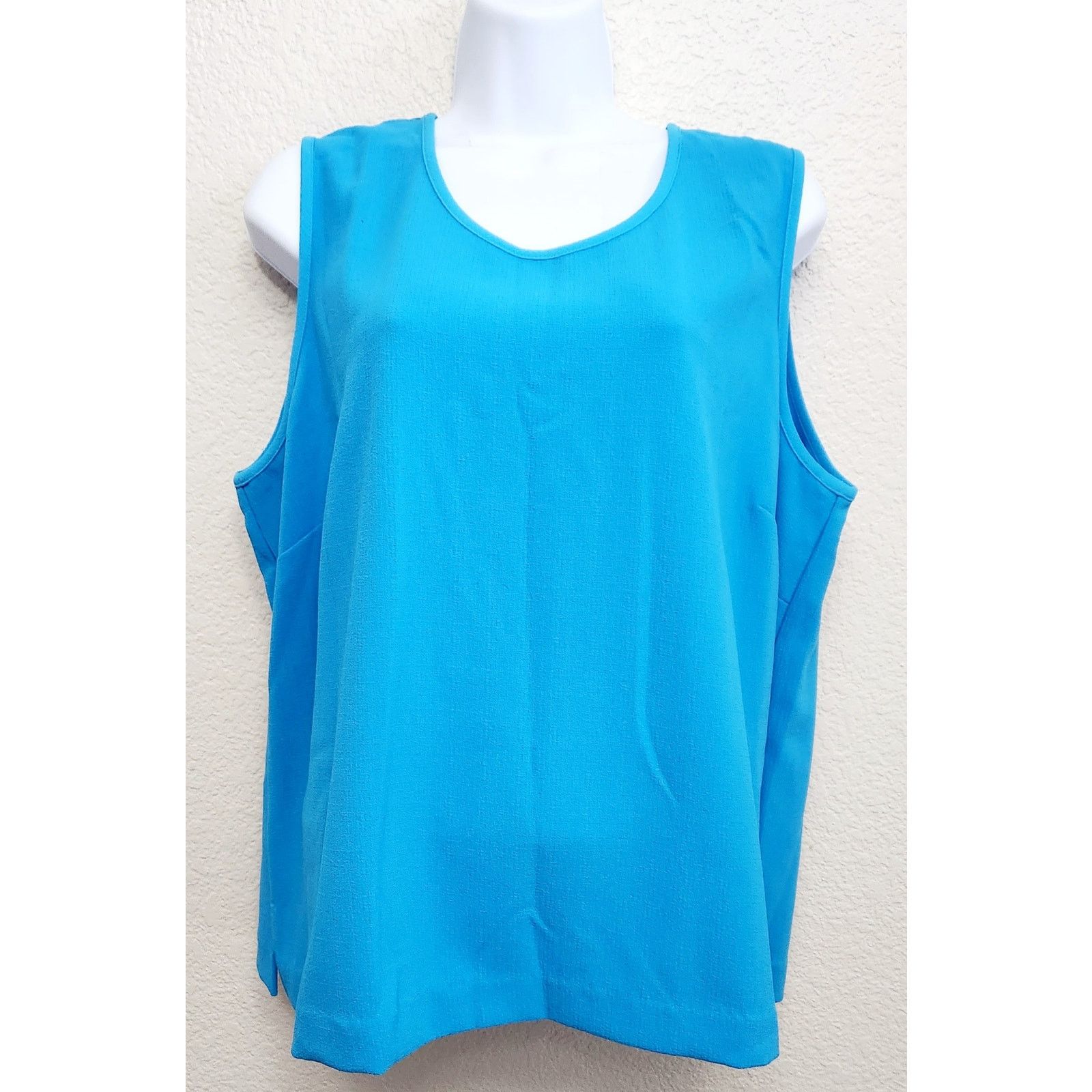 Other Draper's & Damon's Blue Round Neck Sleeveless Top PXL Flowy Size XL / US 12-14 / IT 48-50 - 1 Thumbnail