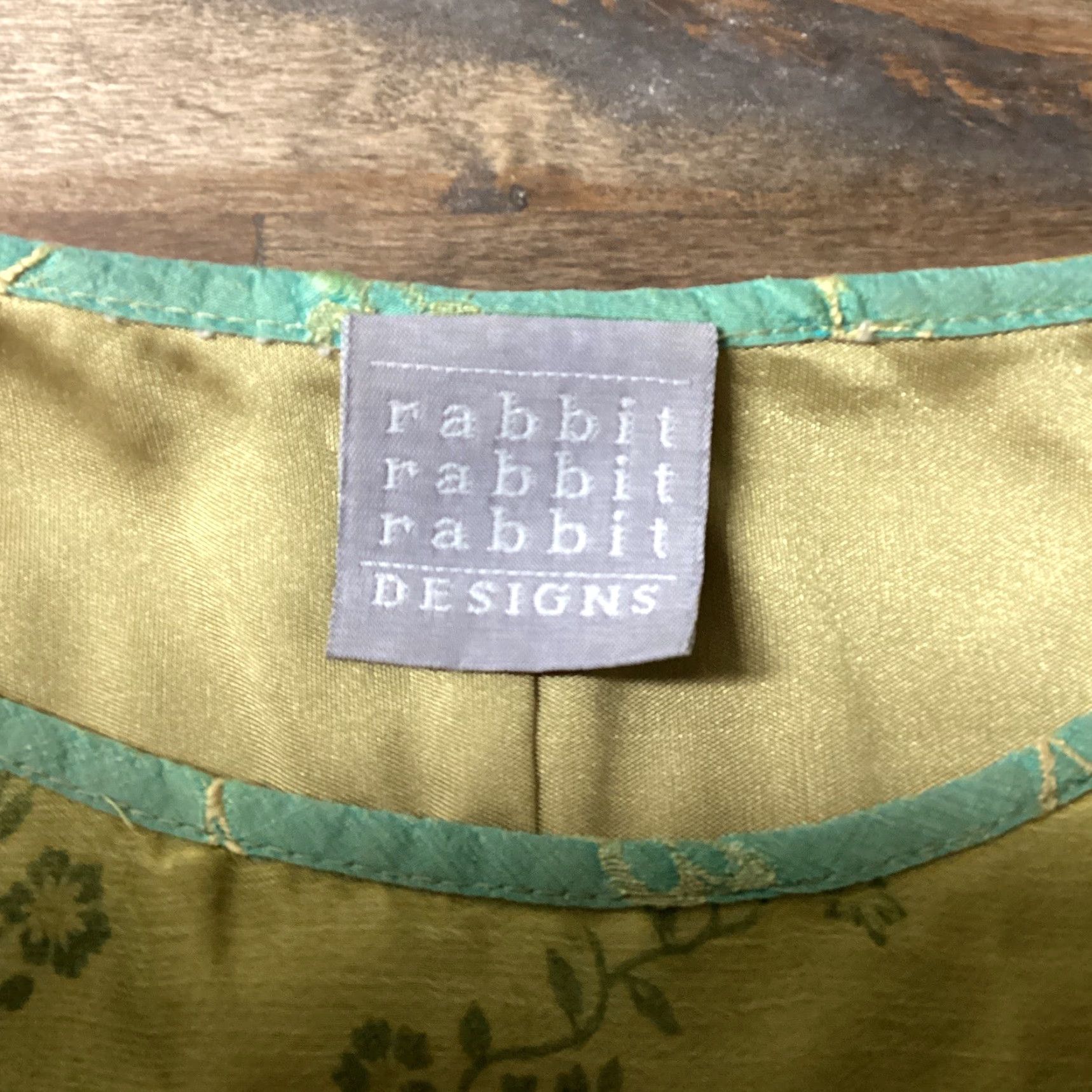 Vintage VINTAGE Rabbit Rabbit Rabbit Designs Dress Sleeveless Green Floral Tiered 10 M Woman Size L / US 10 / IT 46 - 3 Thumbnail