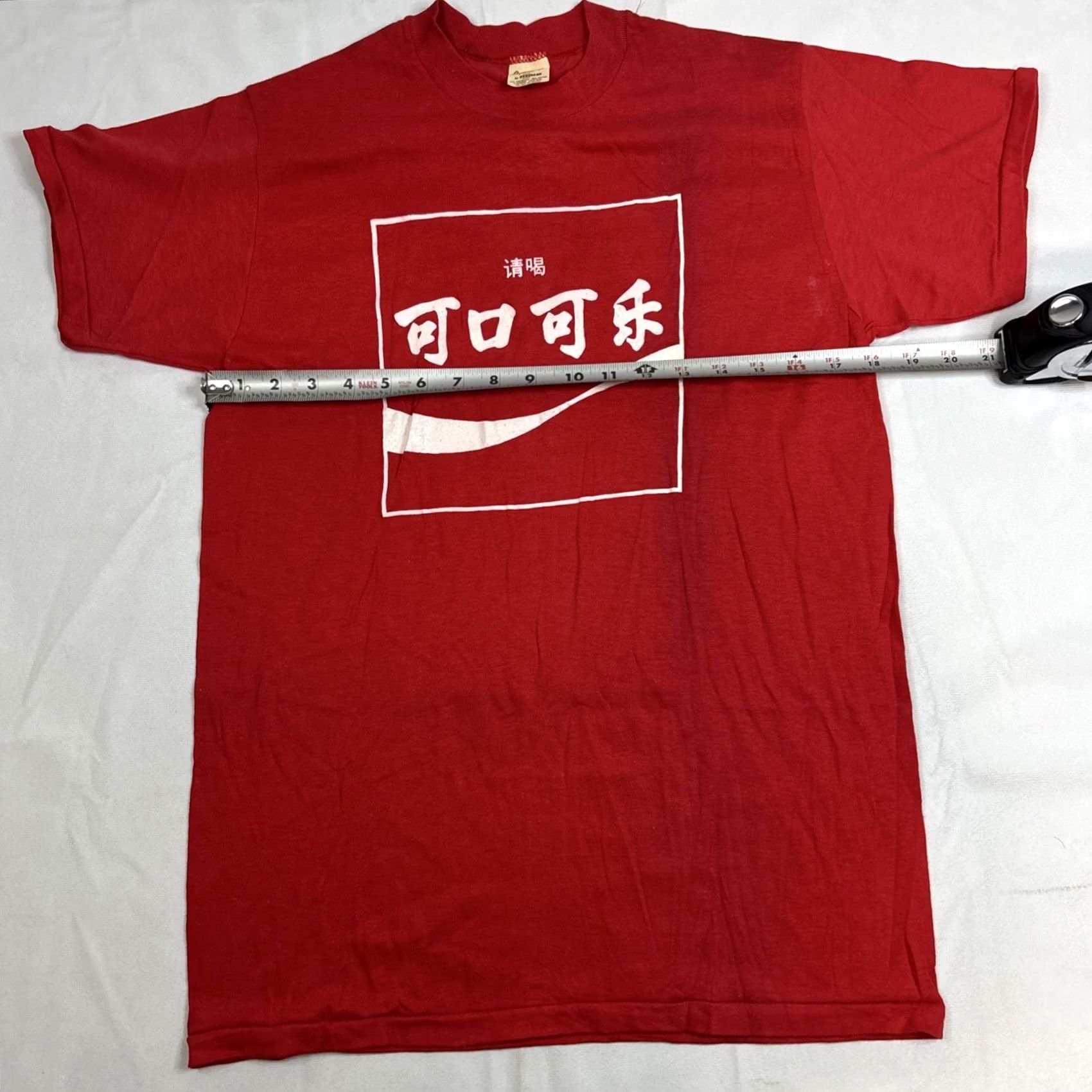 Vintage Coca-Cola T-Shirt Mens L Red Sports Connecticut Chinese Junior Miss Sport Theme - back markings Size US L / EU 52-54 / 3 - 4 Thumbnail