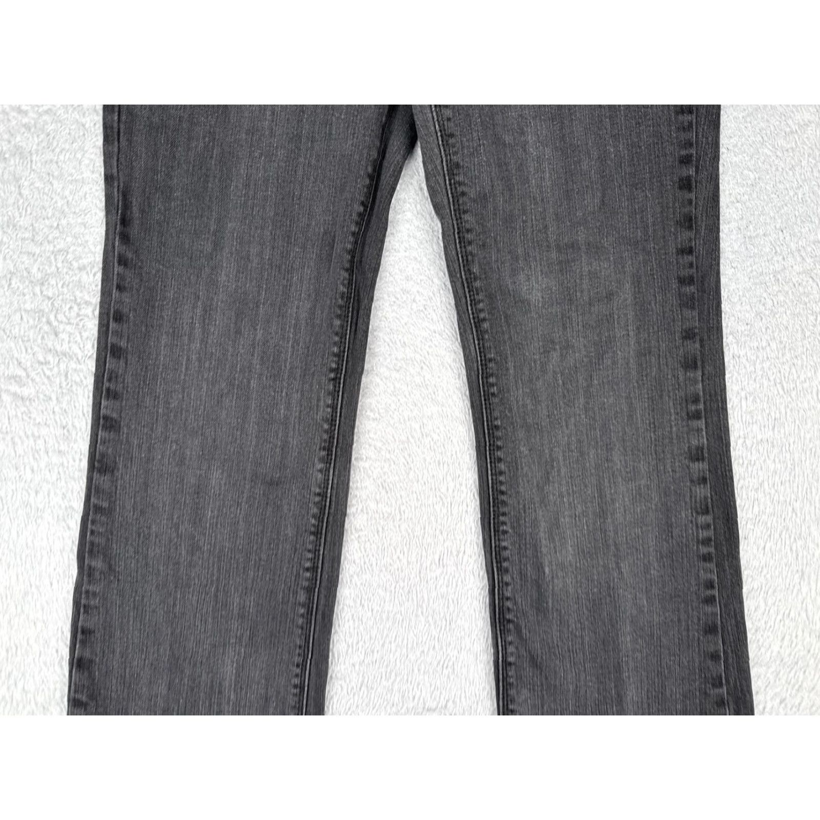 DKNY DKNY Jeans Womens Bootcut Denim 8 Gray Charcoal Wash 5-Pocket Rhinestone Pockets Stretch Size 30" / US 8 / IT 44 - 3 Thumbnail