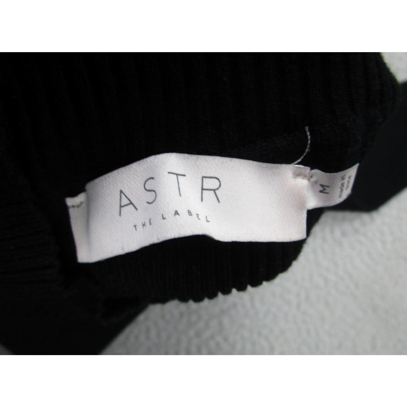 ASTR The Label ASTR The Label Dress Womens Medium Black Cutout Turtleneck Sweater Bodycon Knit Size M / US 6-8 / IT 42-44 - 7 Thumbnail