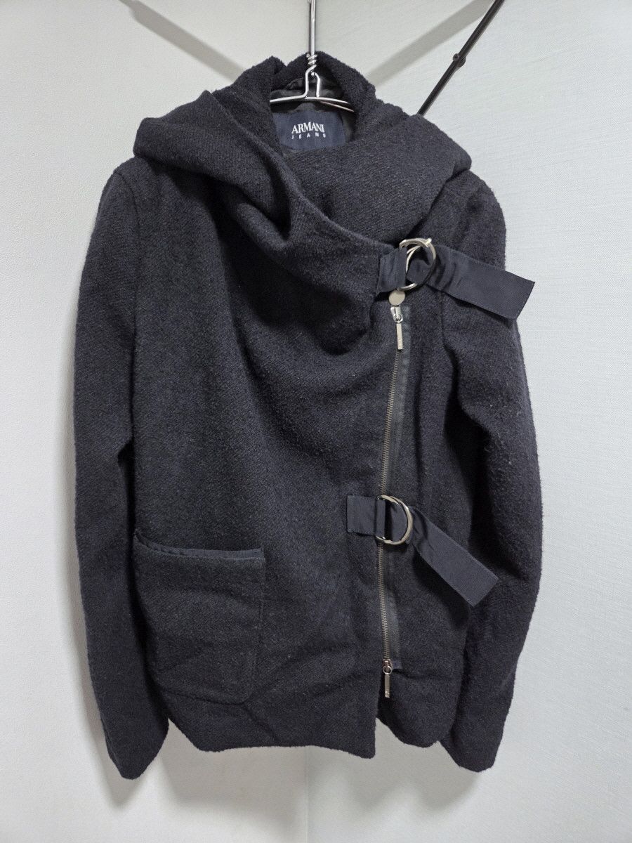 Armani Armani Jeans Bouclé Hoodie Jacket Size ONE SIZE - 2 Thumbnail