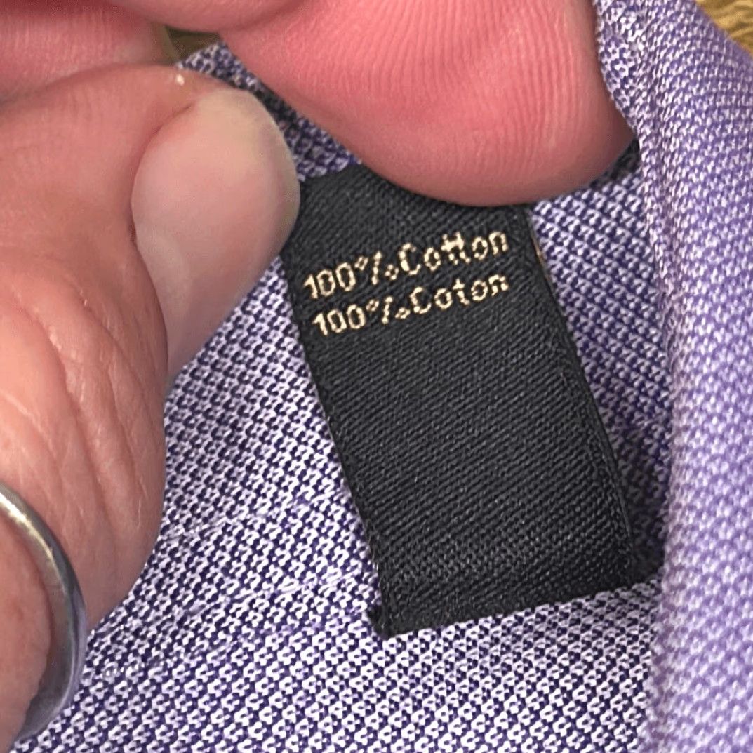 Vintage Donald Trump Signature Collection Non Iron Regular Fit Purple Dress Shirt 17 Purple 34/35 P2P 25” Length 31” Mens Size 46R - 8 Thumbnail