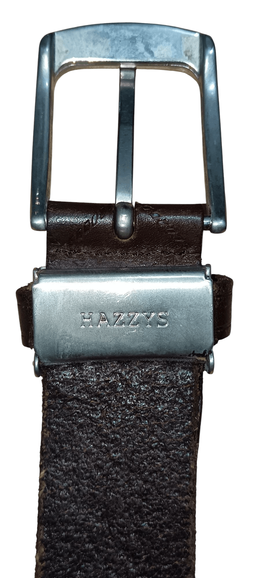 Genuine Leather × HAZZYS × Japanese Brand HAZZYS HOUNDTOOTH ENGRAVED LEATHER BELT Size 34 - 3 Thumbnail