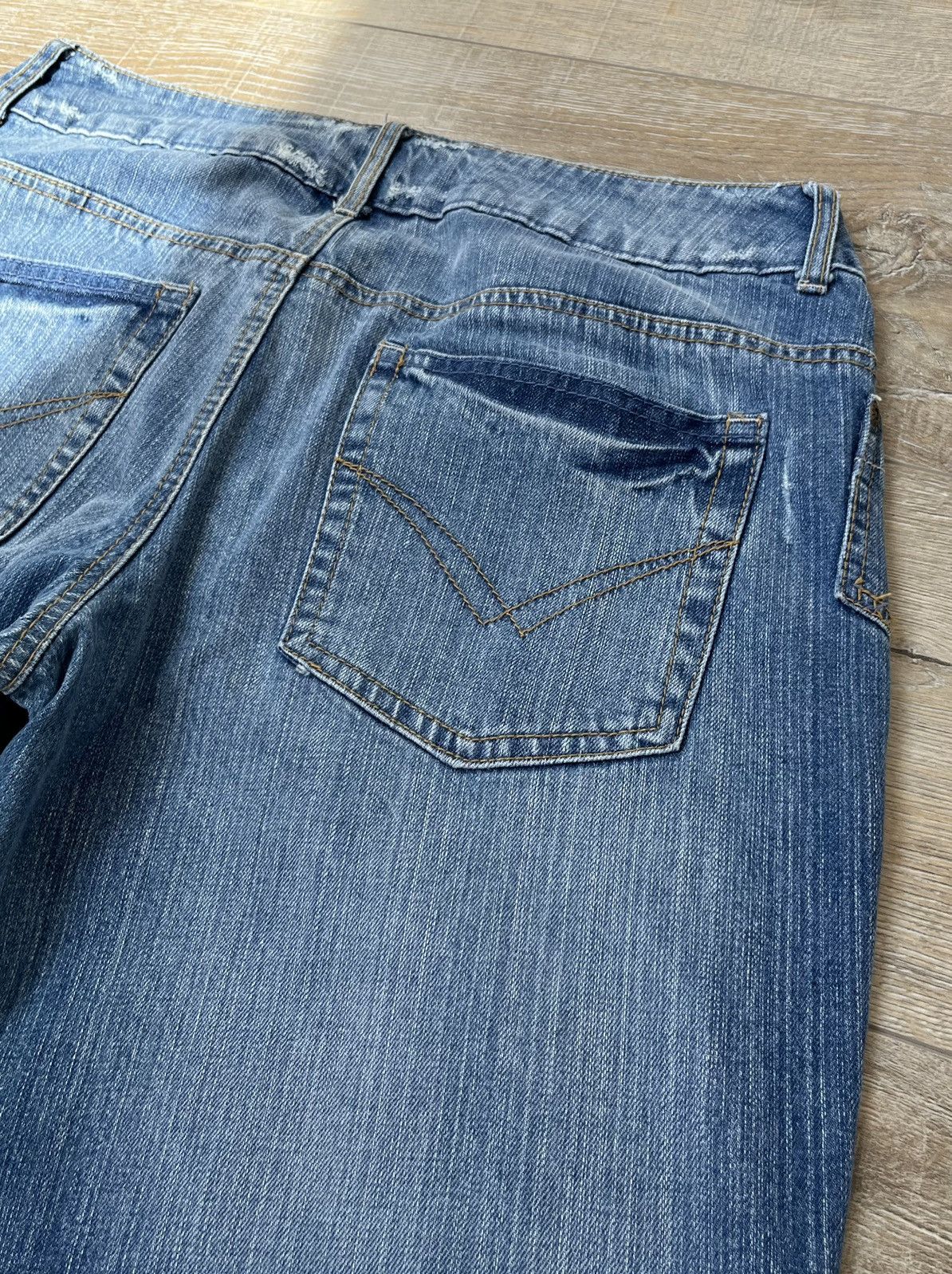 Hysteric Glamour CRAZY IF SIX WAS NINE STYLE FLARED Y2K JEANS Size US 32 / EU 48 - 4 Thumbnail