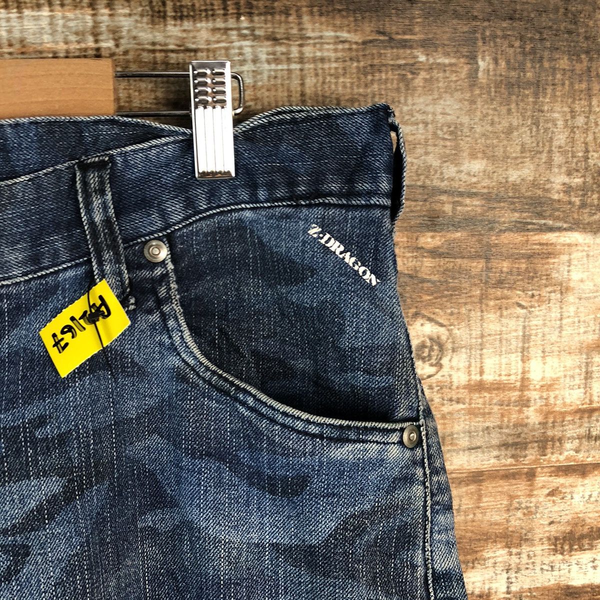 Japanese Brand Z Dragon camo Blue Distressed Denim vintage Pants #A2167 Size US 33 - 8 Thumbnail