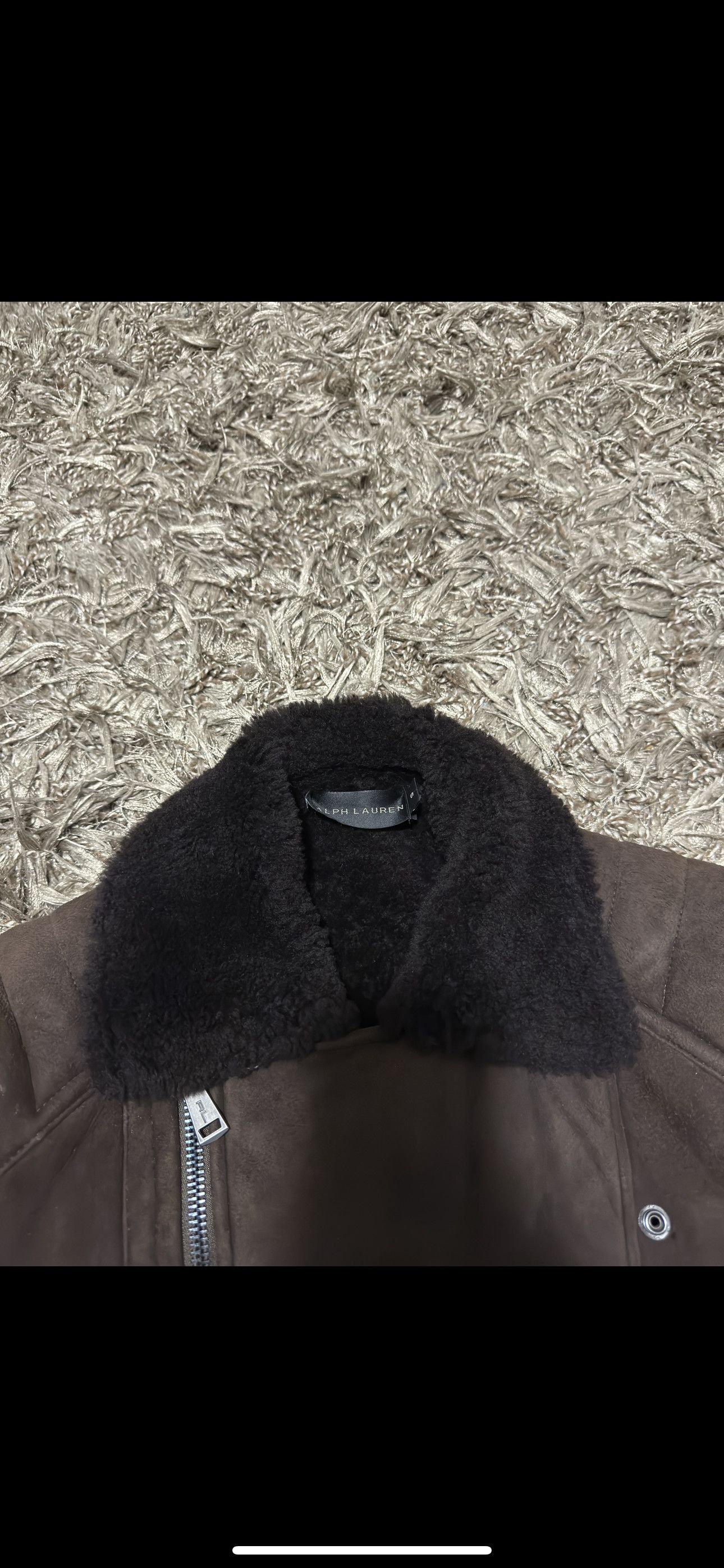 Ralph Lauren Black Label Biker Lamb suede and Shearling Leather Jacket Size US S / EU 44-46 / 1 - 2 Thumbnail
