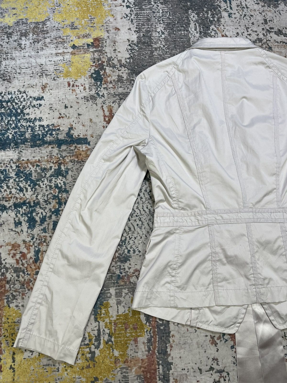 ATSURO TAYAMA Atsuro Tayama Cream Belt Tie Waist Blazer Size M / US 6-8 / IT 42-44 - 5 Thumbnail