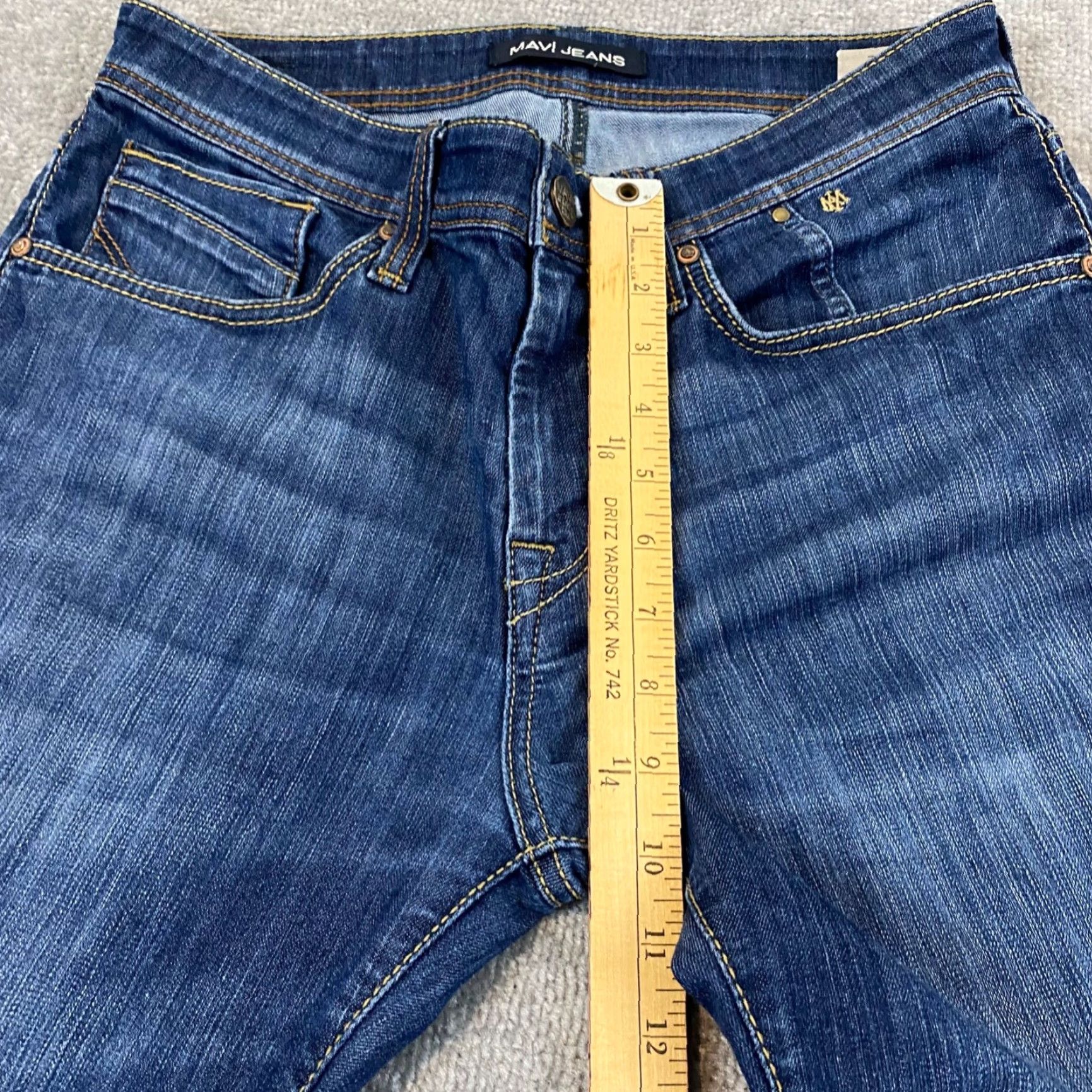 Vintage MAVI Zach Jeans Mens 30x32 Straight Leg Denim Pants Blue Medium Wash Stretch Size US 30 / EU 46 - 7 Thumbnail