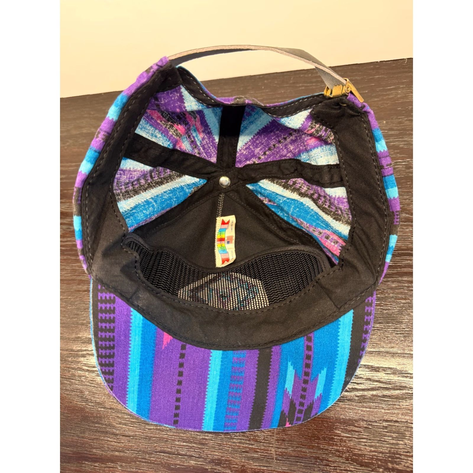 Vintage VINTAGE Impressions Men's Blue Aztec Athletic Hat Cap One Size Adjustable Strapback USA Size ONE SIZE - 6 Thumbnail