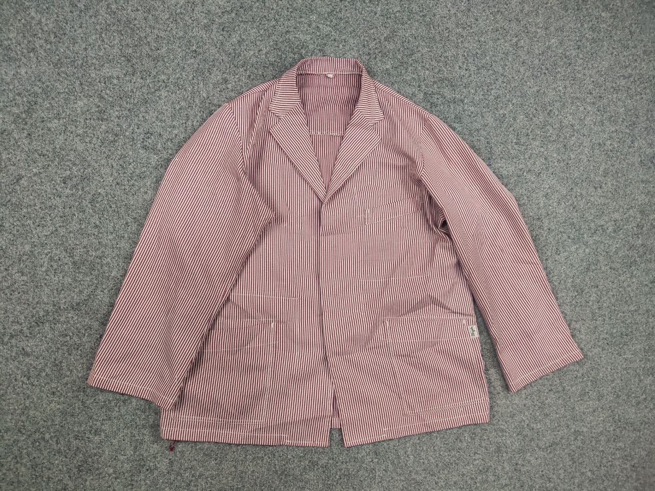 Vintage Vintage 70's Febvay Thin red stripe French Work Jacket Size US L / EU 52-54 / 3 - 11 Thumbnail