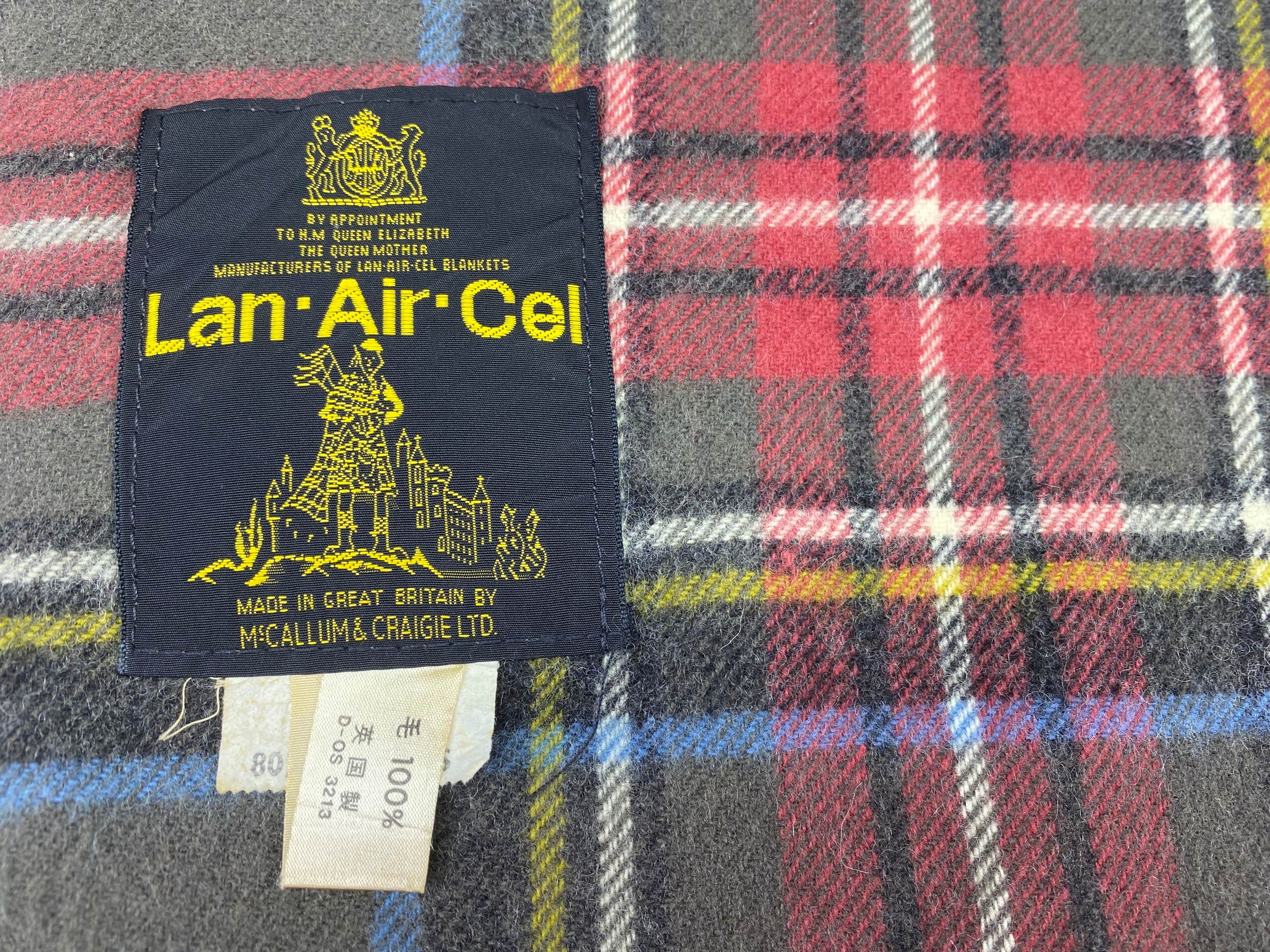 Vintage Vintage Lan Air Cel Wool Tartan Scarf Made in England Size ONE SIZE - 9 Thumbnail