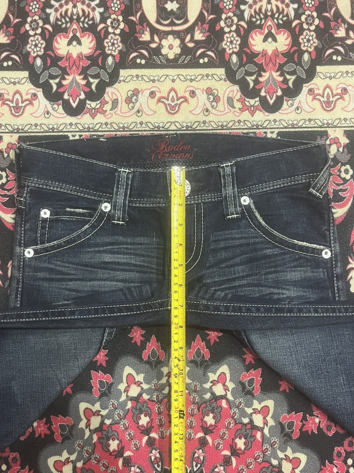Japanese Brand Japanese Brand Rodeo Crowns Dark Whisker Washed Flare Jeans Size 27" / US 4 / IT 40 - 12 Thumbnail