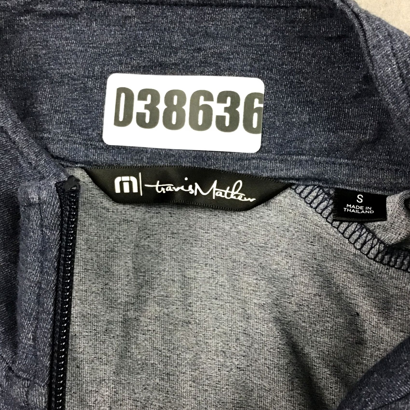 TravisMathew Travis Mathew Sweater Men S Blue Solid 1/4 Zip Golf Pullover Logo Mock Neck Long Sleeve Sports Casual Shirt Size US S / EU 44-46 / 1 - 8 Thumbnail