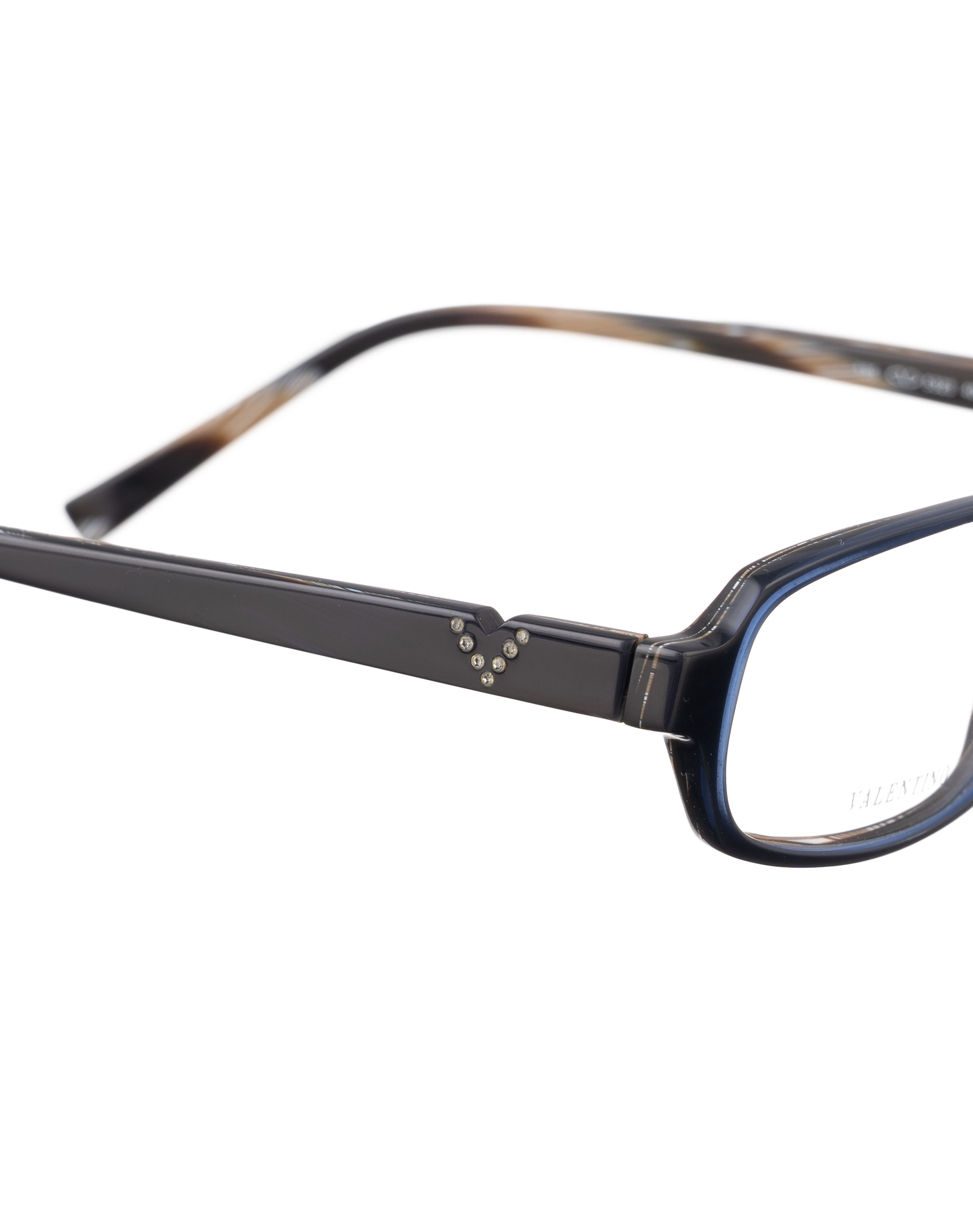 Valentino Valentino 00s Black Navy Retro Glasses Size ONE SIZE - 3 Thumbnail