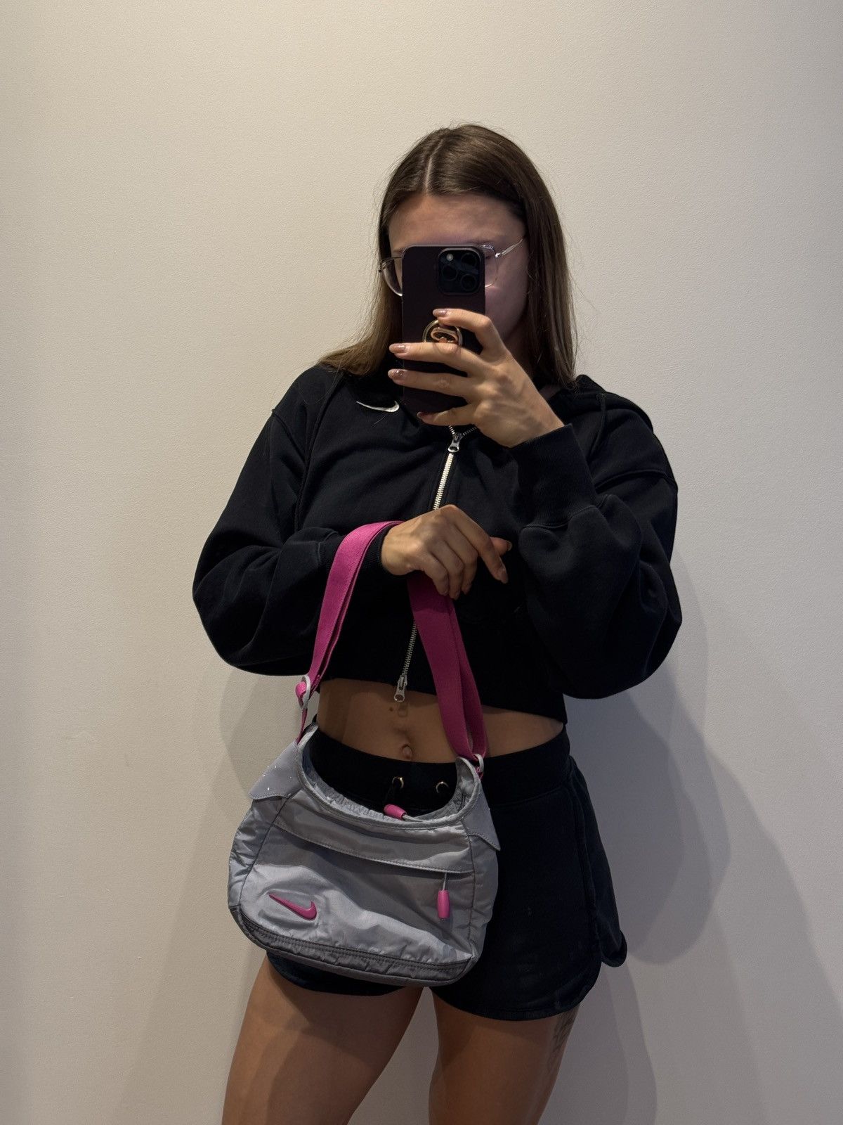 90's Vintage Nike Baguette Y2K Bag in Blue, Women's