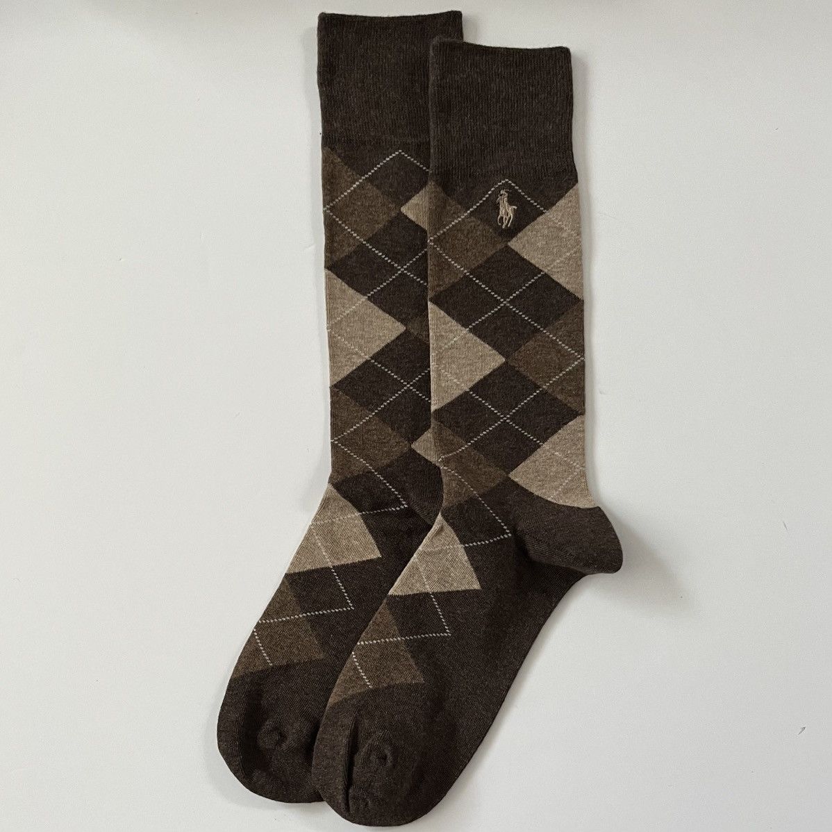 Ralph Lauren Argyle brown long socks Size ONE SIZE - 14 Thumbnail