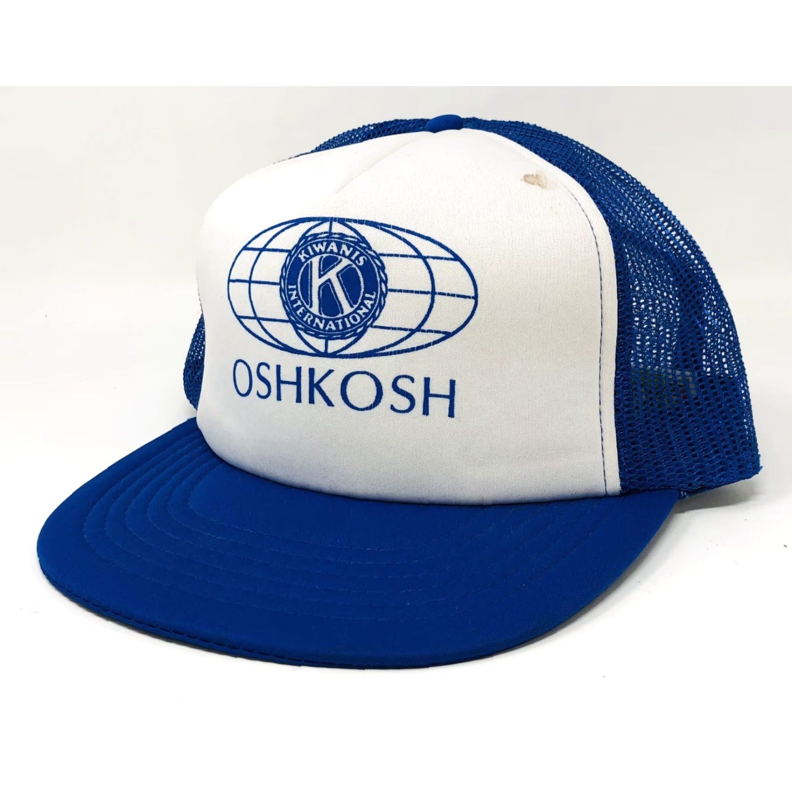 Vintage VINTAGE Kiwanis International Oshkosh Wisconsin Snapback Trucker Hat Cap Blue Size ONE SIZE - 2 Thumbnail